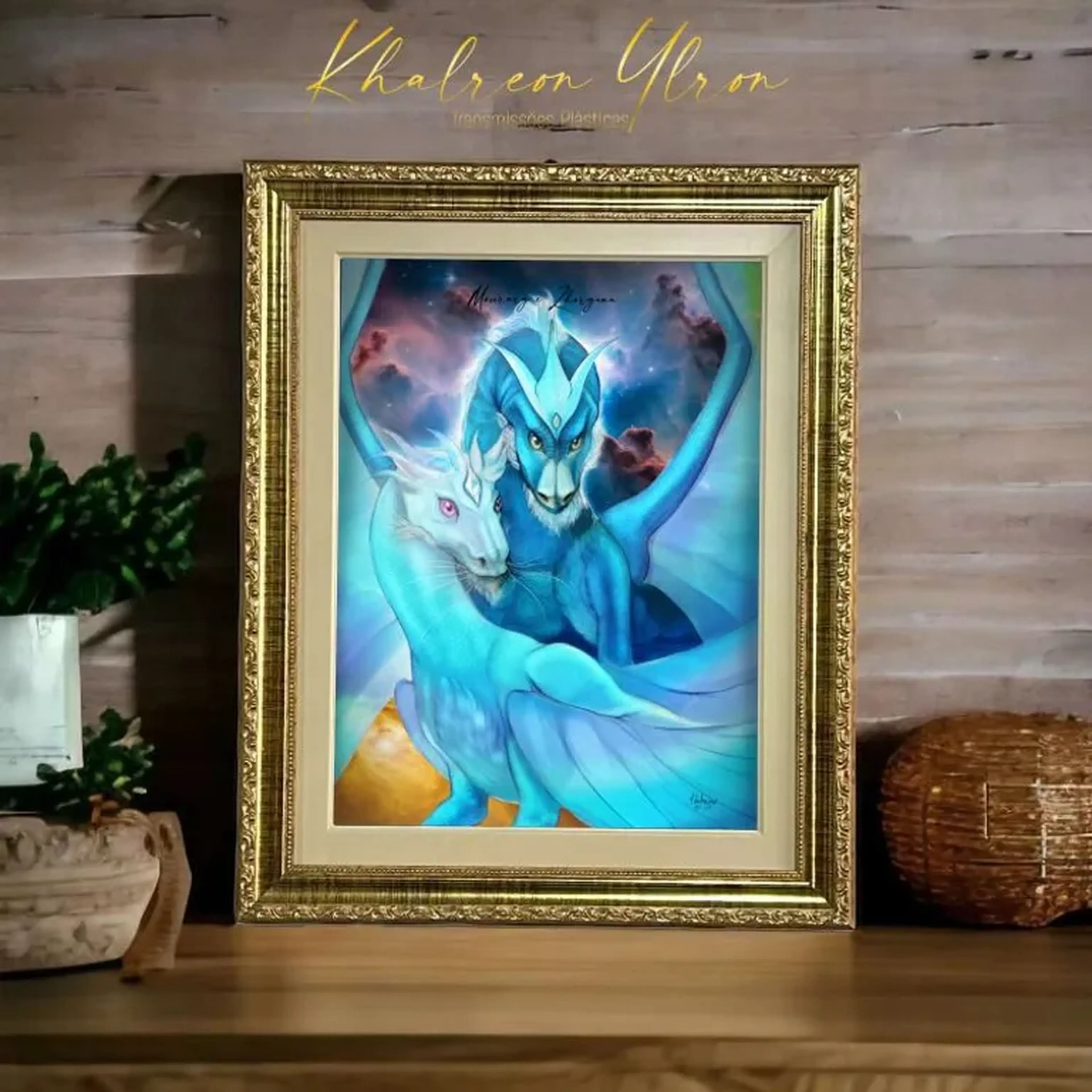 Quadro P- Dragões casal imagem