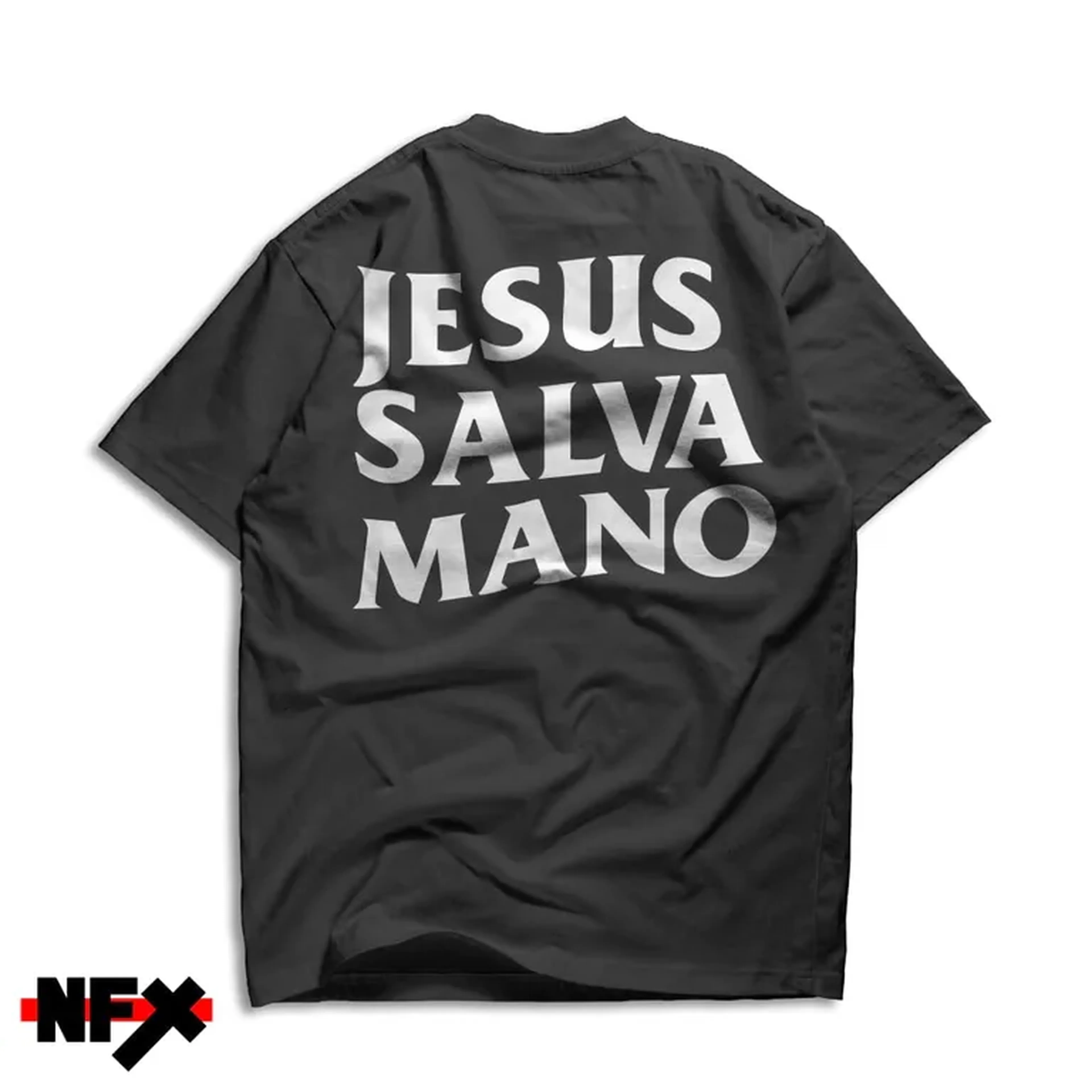Camiseta Oversized: Jesus Salva Mano TAM - M,G,GG imagem