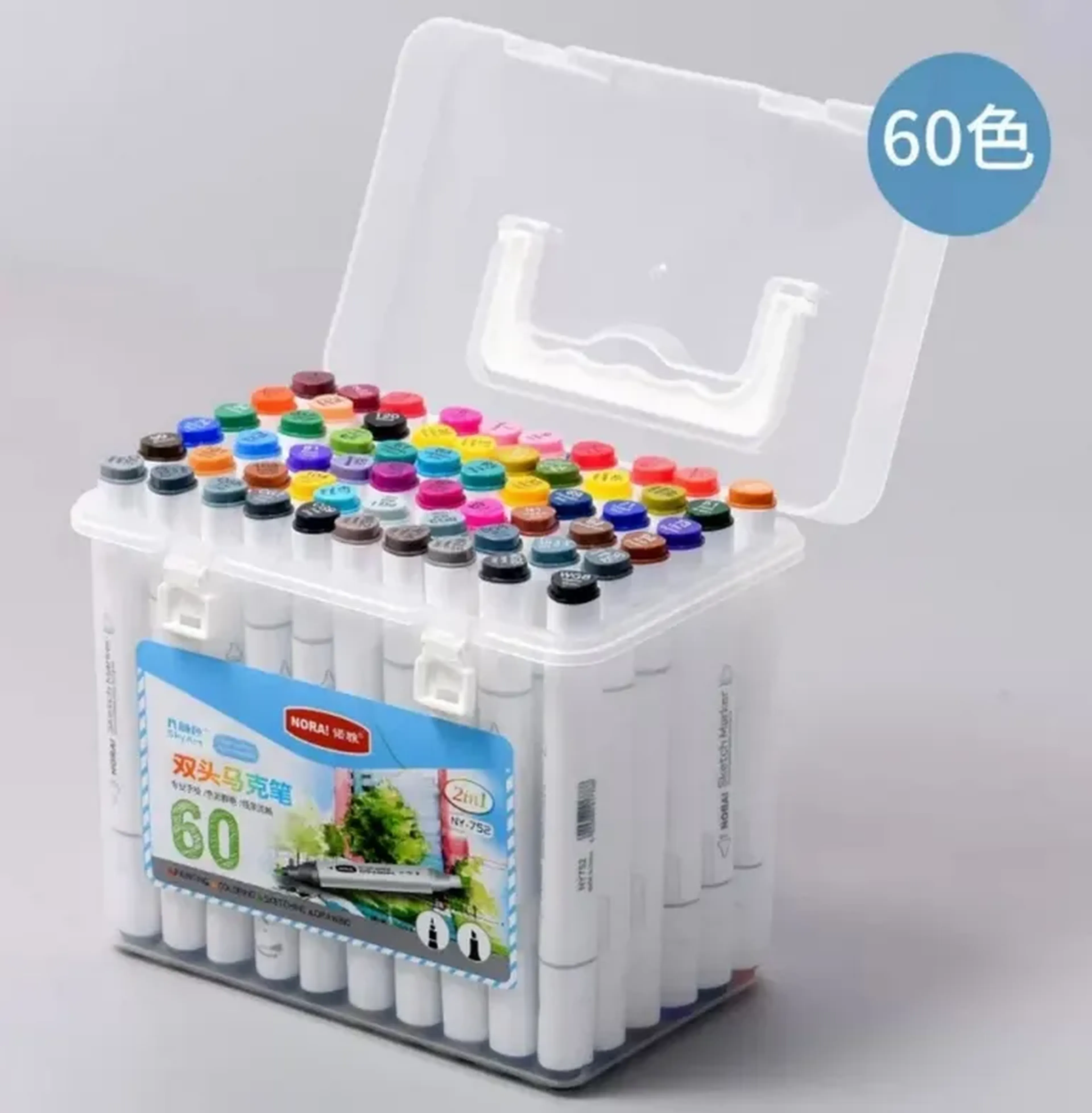 60 Cores Canetas Touch Marker imagem