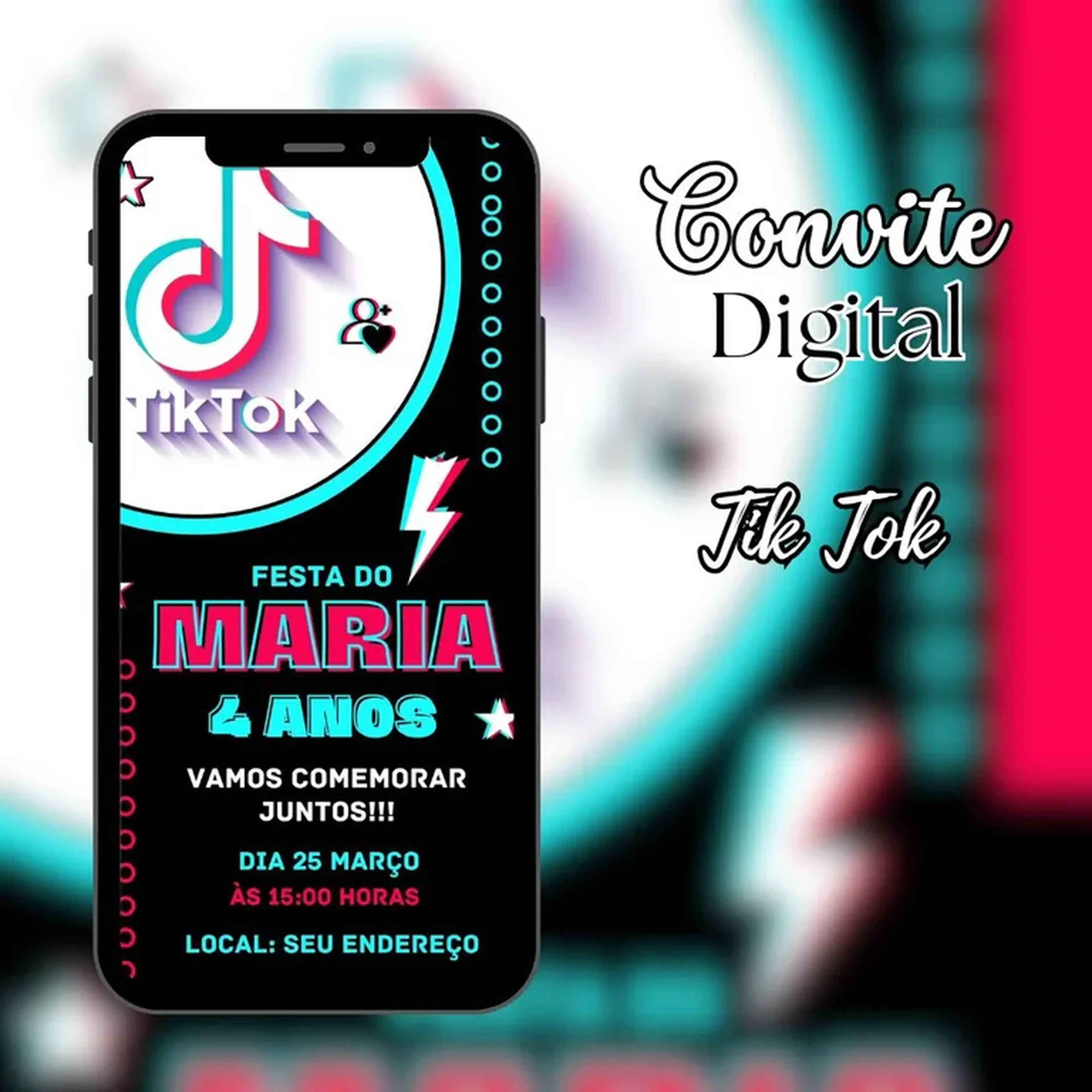 Convite Digital - TikTok imagem
