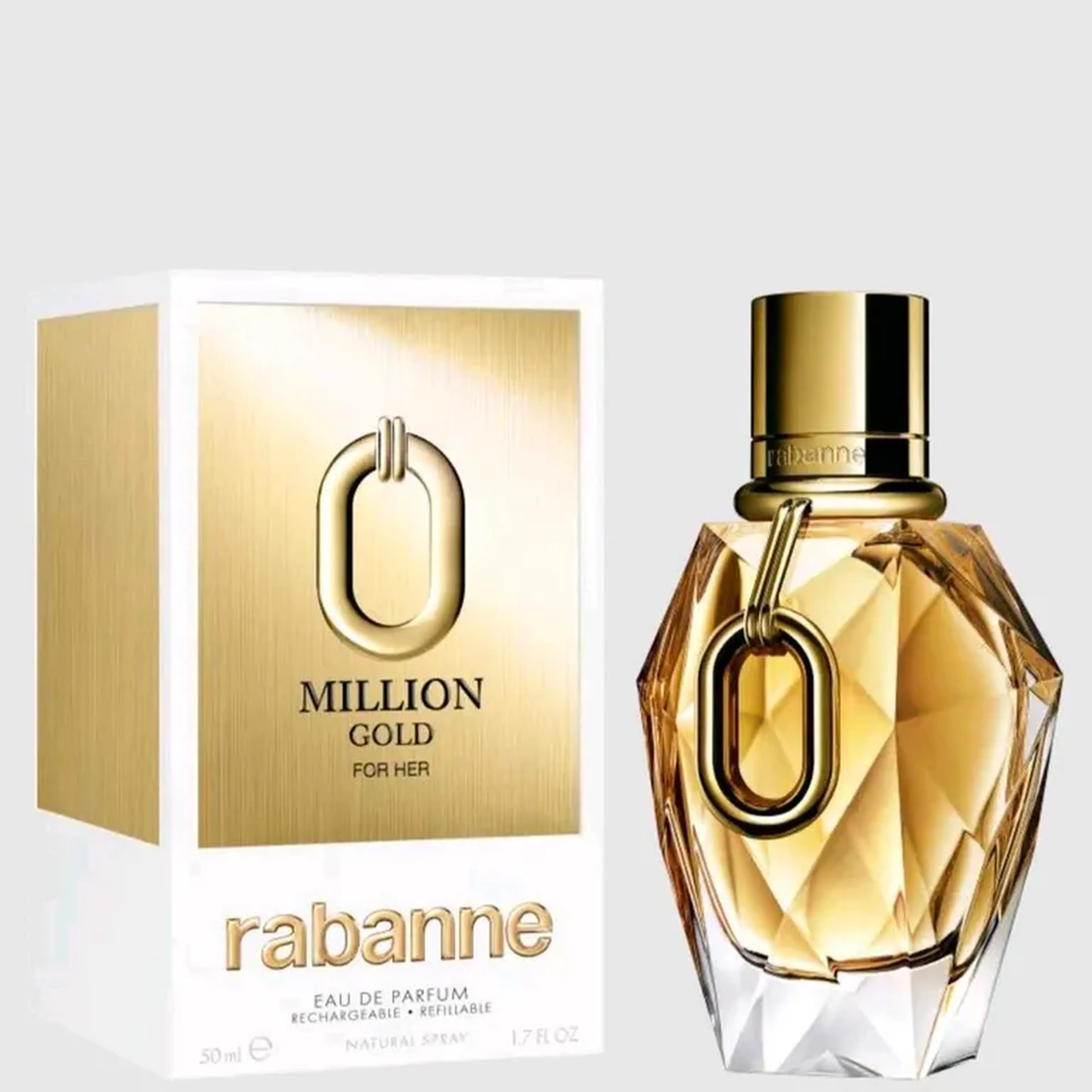 Perfume Million Gold For Her Rabanne Edp Feminino 50ml Original imagem