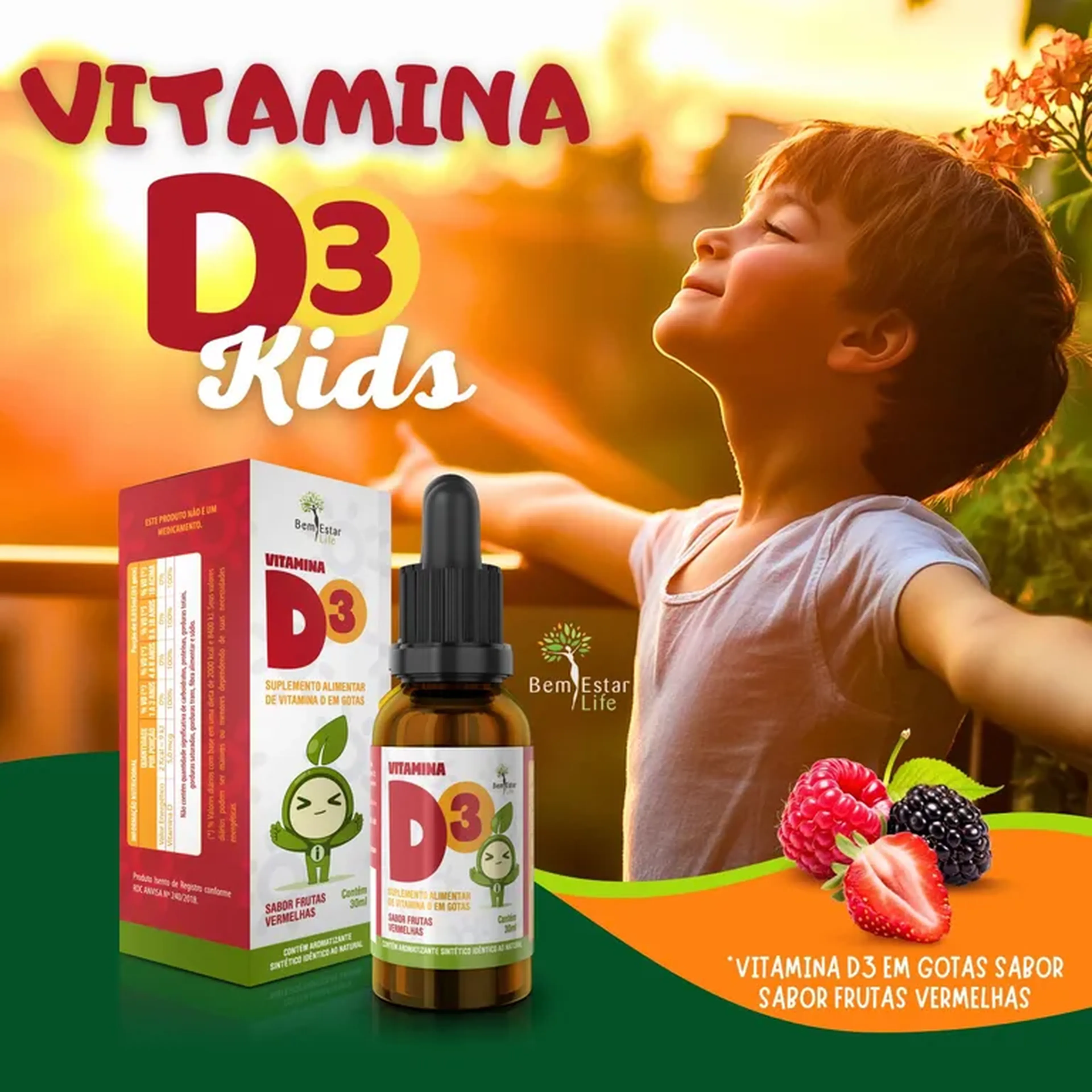Vitamina D3 infantil imagem