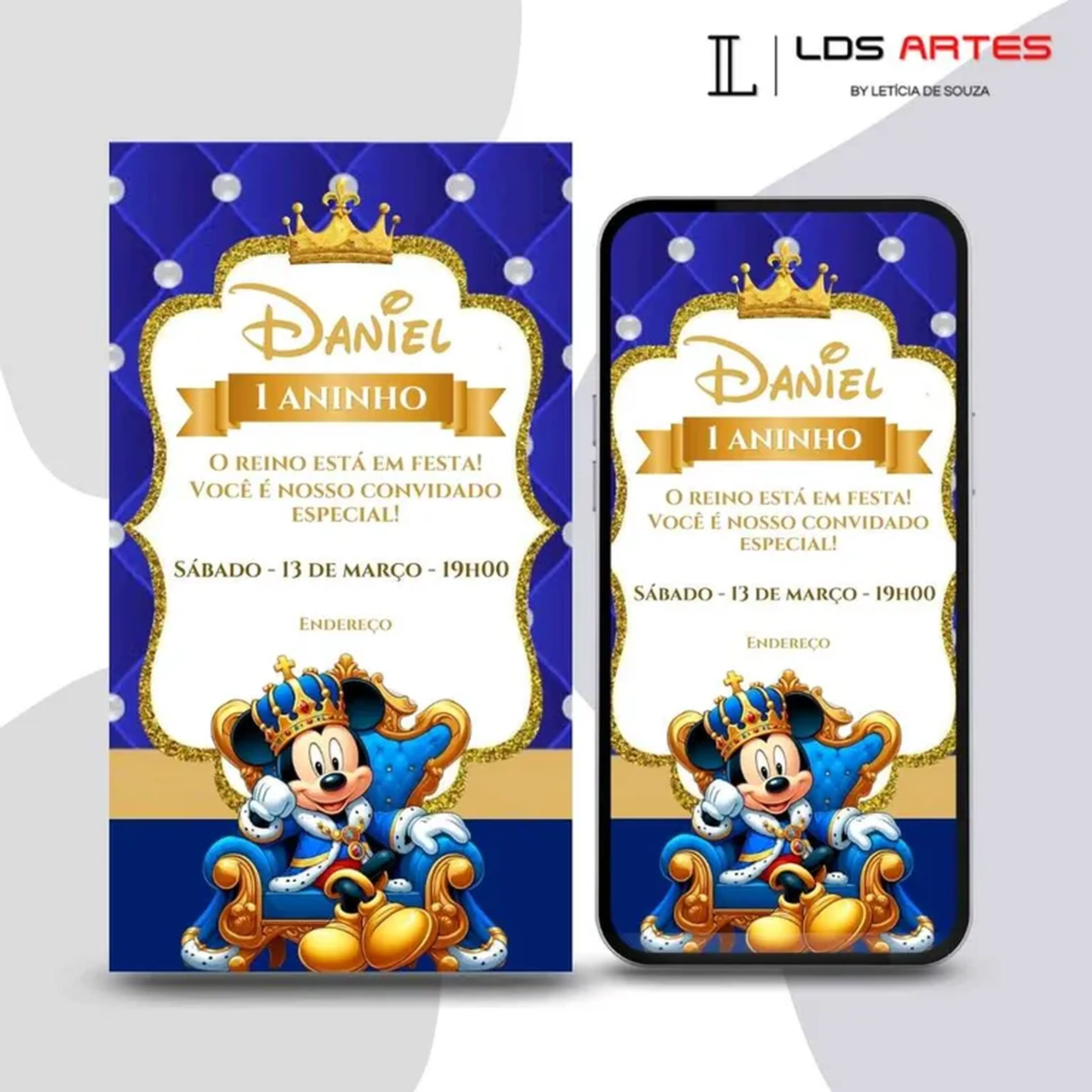Convite Digital - Mickey imagem