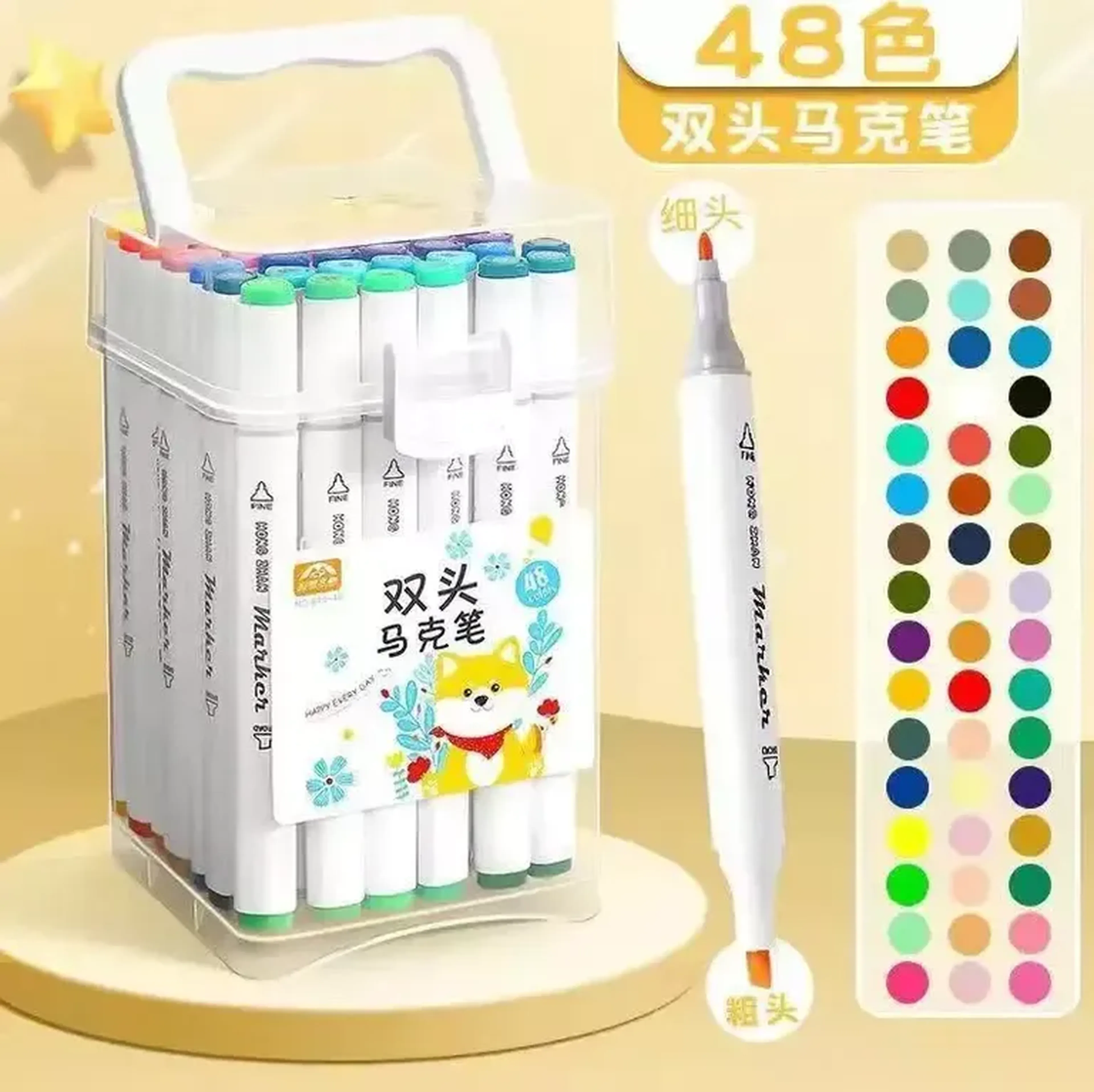 48 Cores Canetas Touch Marker imagem