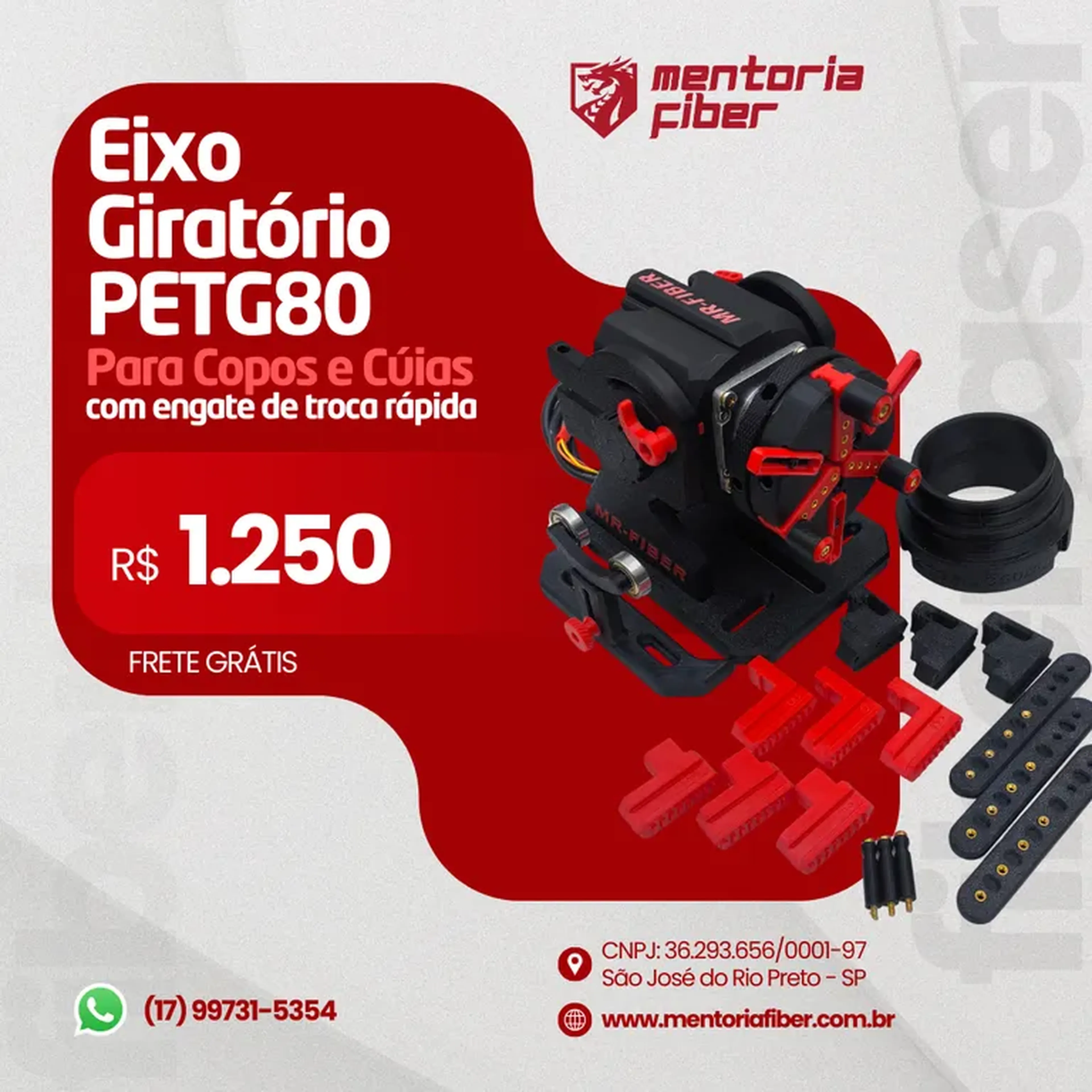 EIXO GIRATÓRIO PETG80 COPOS E GARRAFAS PARA FIBER LASER imagem
