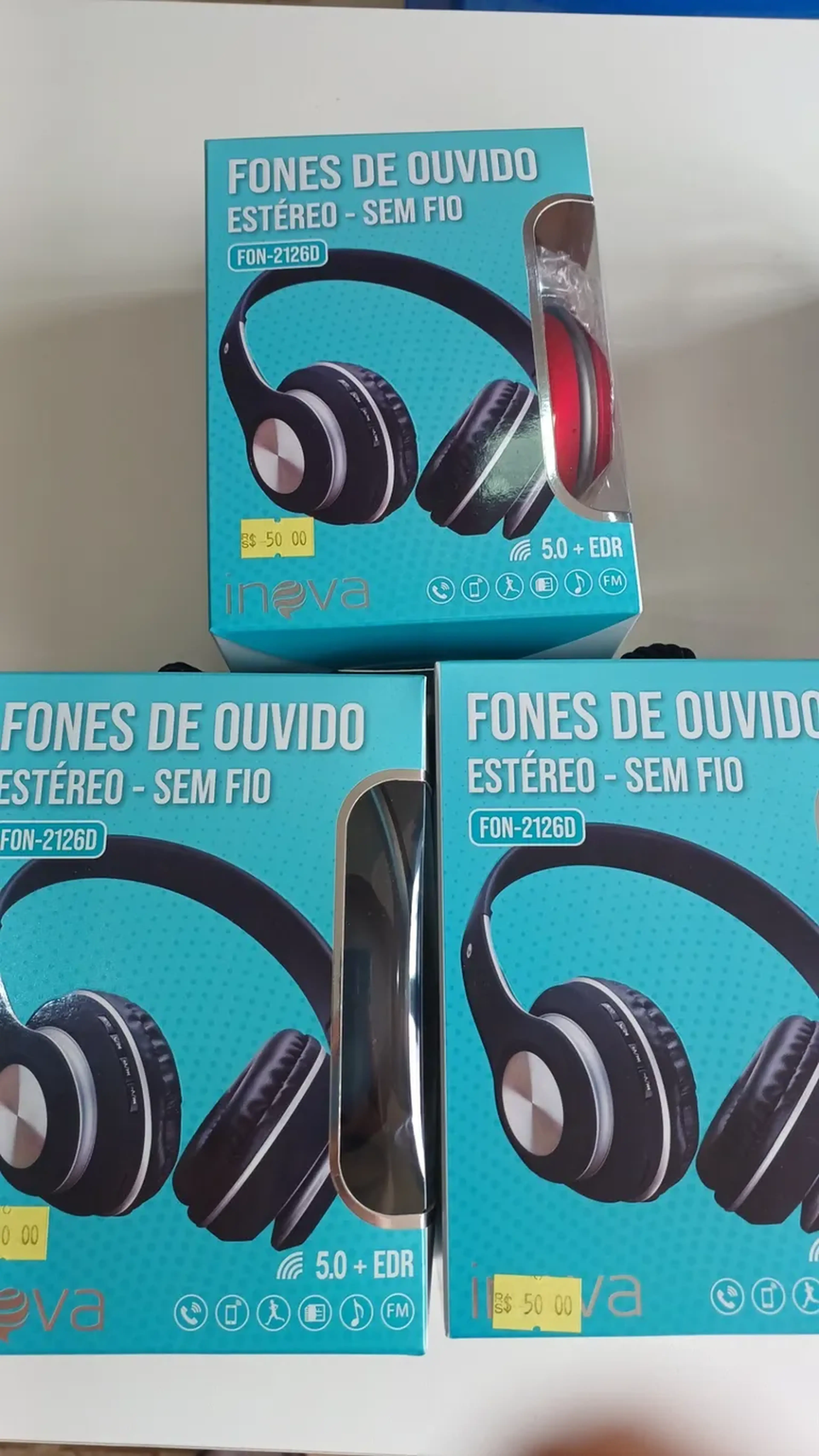 Fone de ouvido bluetooth inova imagem