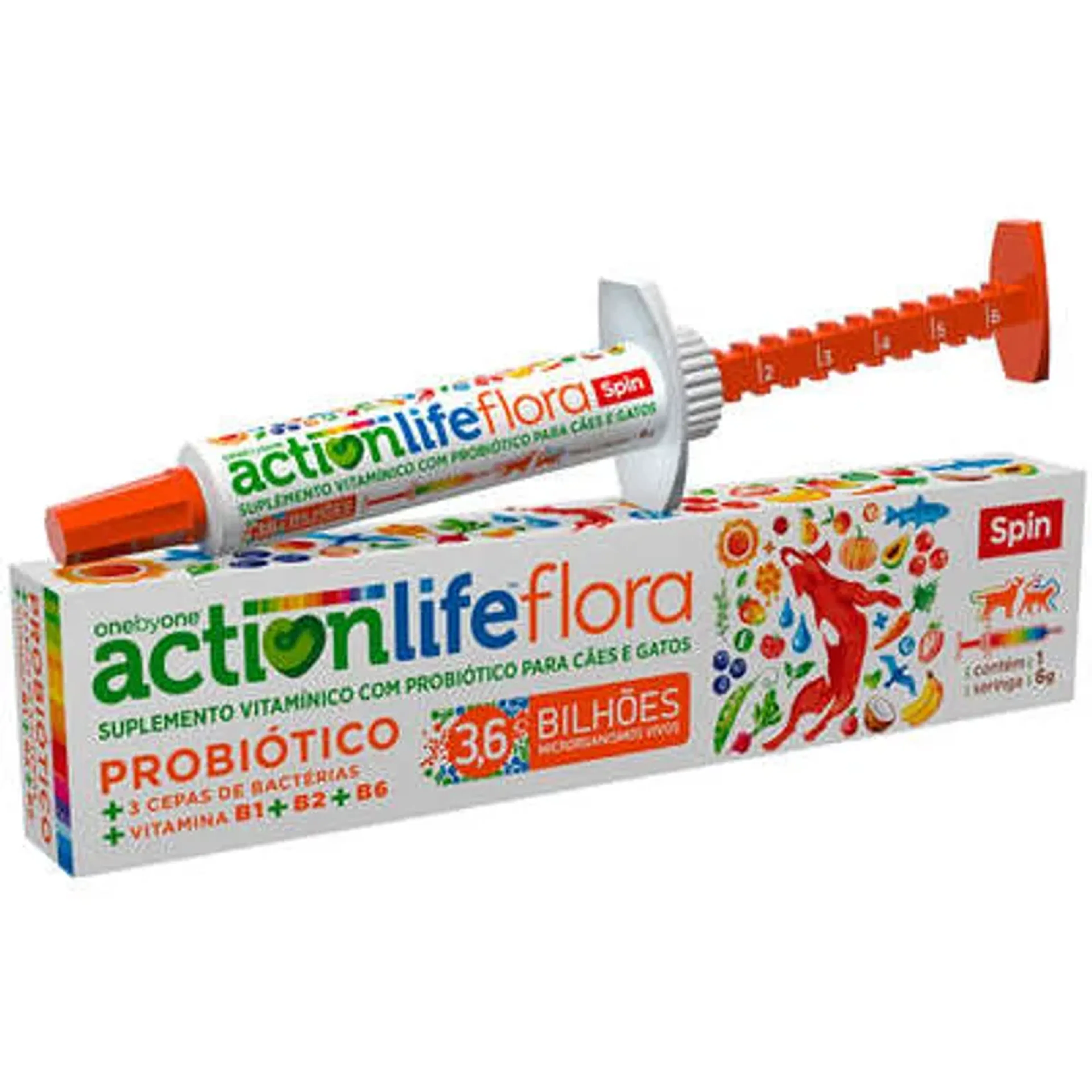 Suplemento Actionlife Flora Probiótico para caes e gatos 6g imagem