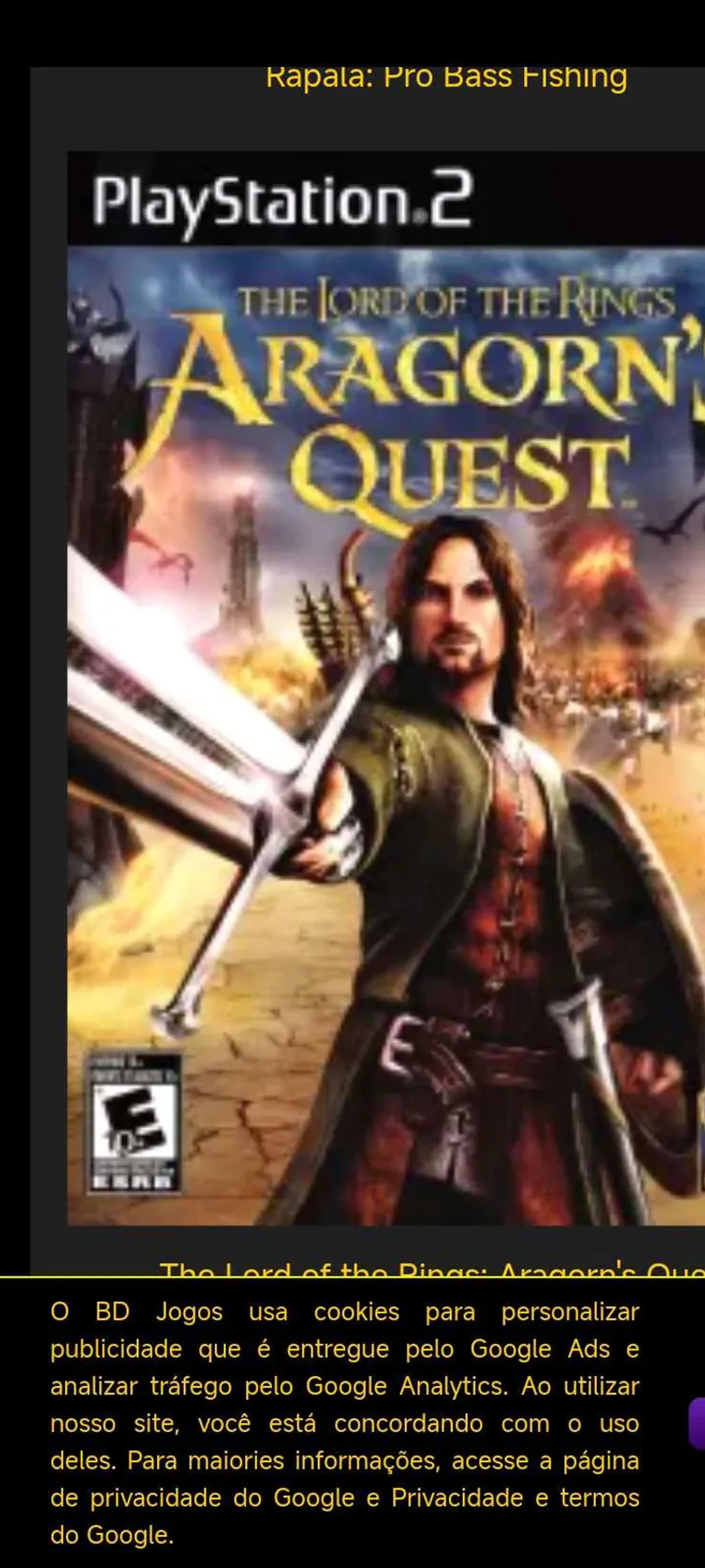 Jogo PlayStation 2 imagem
