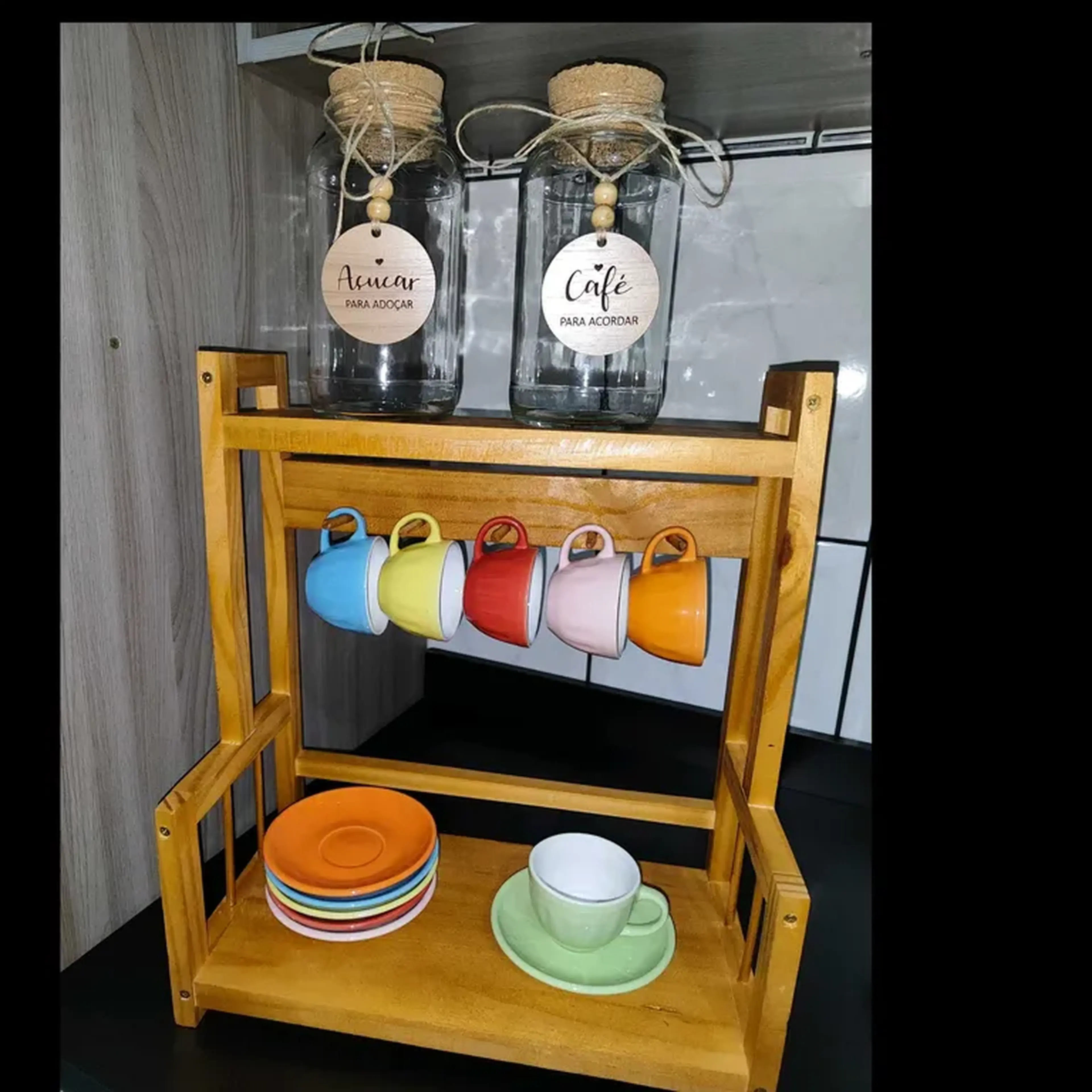 kit de suporte em madeira imagem