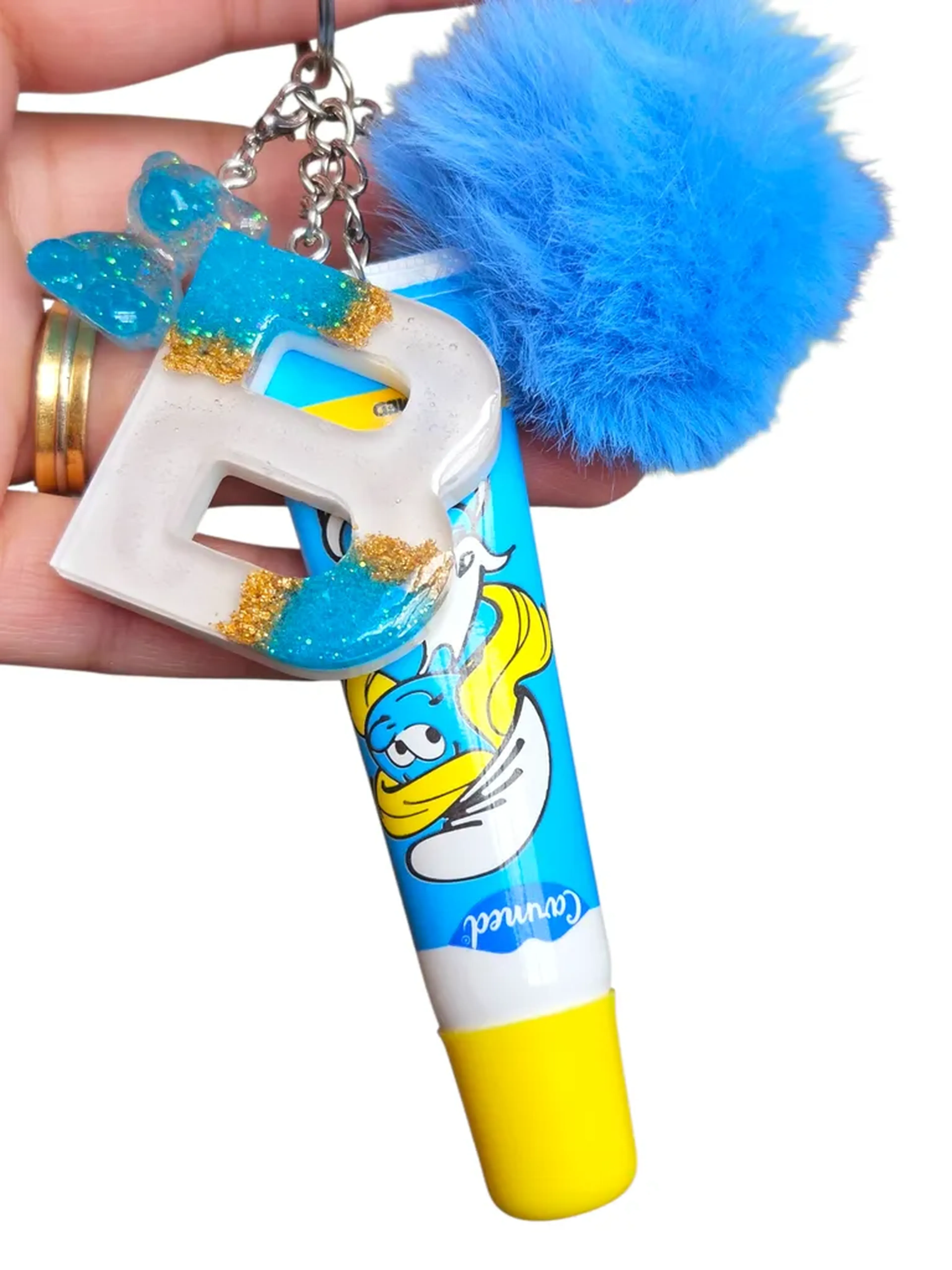 Chaveiro personalizado com Carmed Smurfs imagem