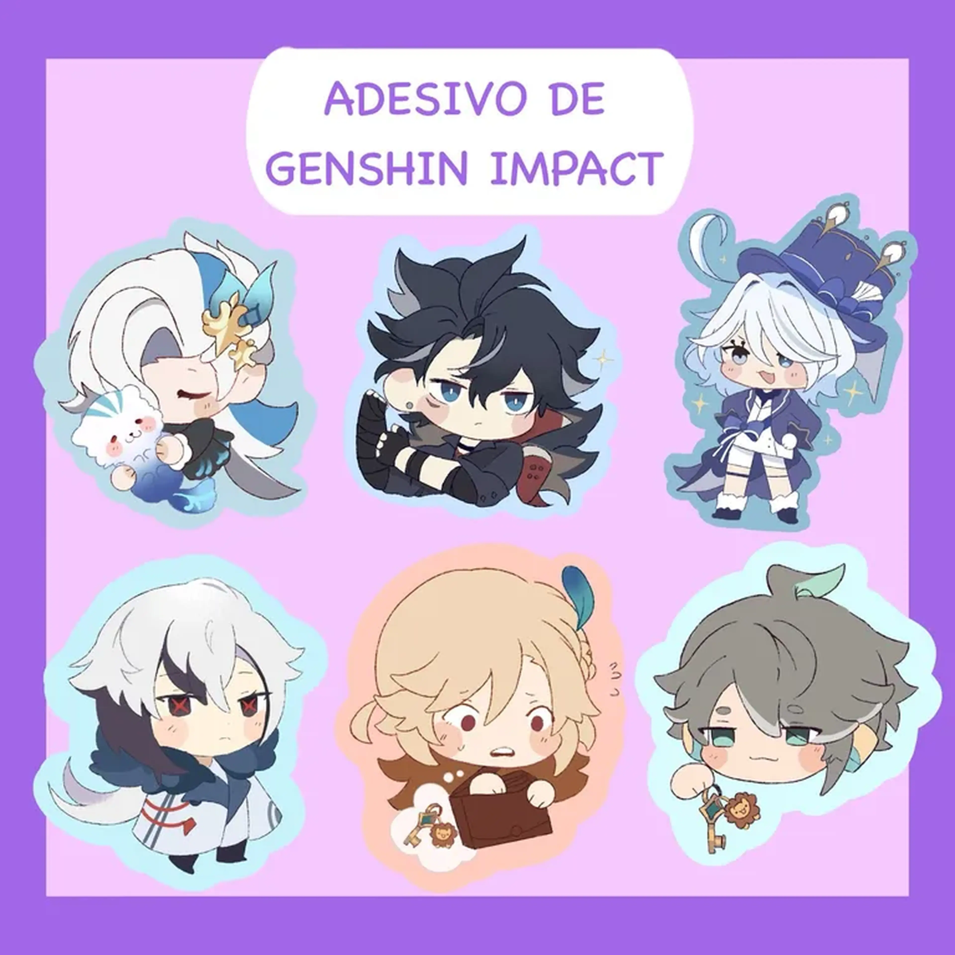 ADESIVOS INDIVIDUAIS DE GENSHIN IMPACT imagem