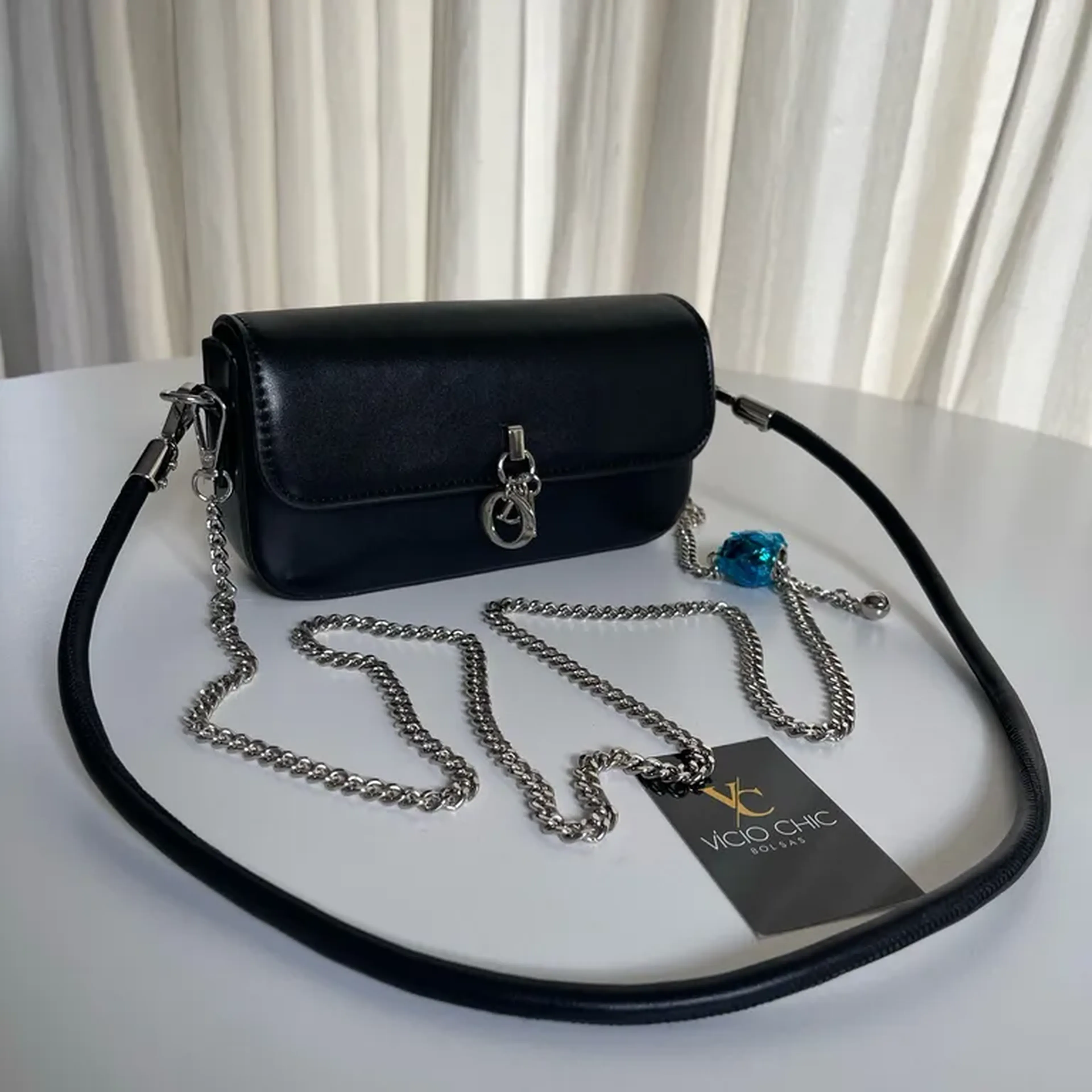Bolsa Inspiração Dior mini preta imagem