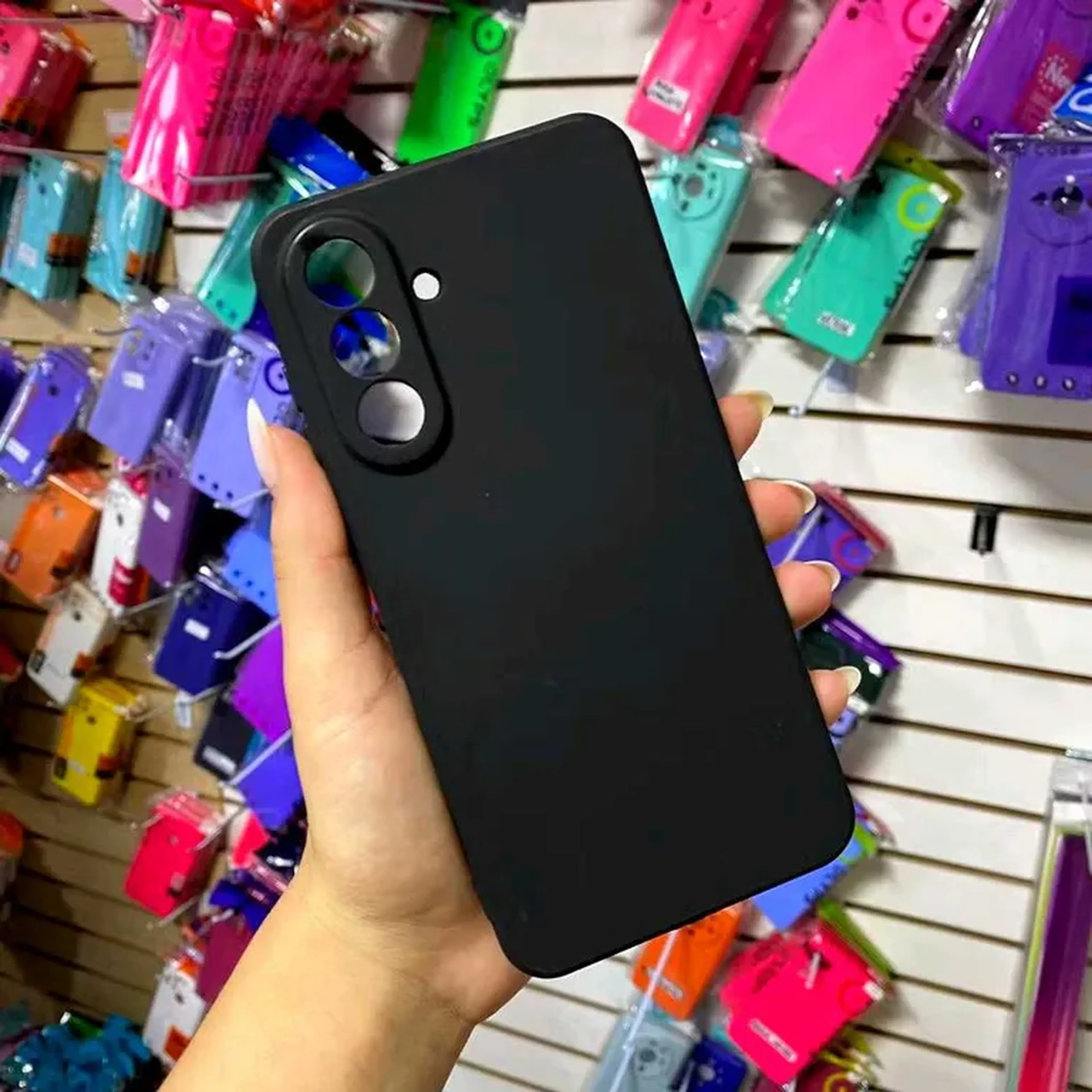 Capinha para Galaxy A36, Silicone Aveludada (PRETA) imagem