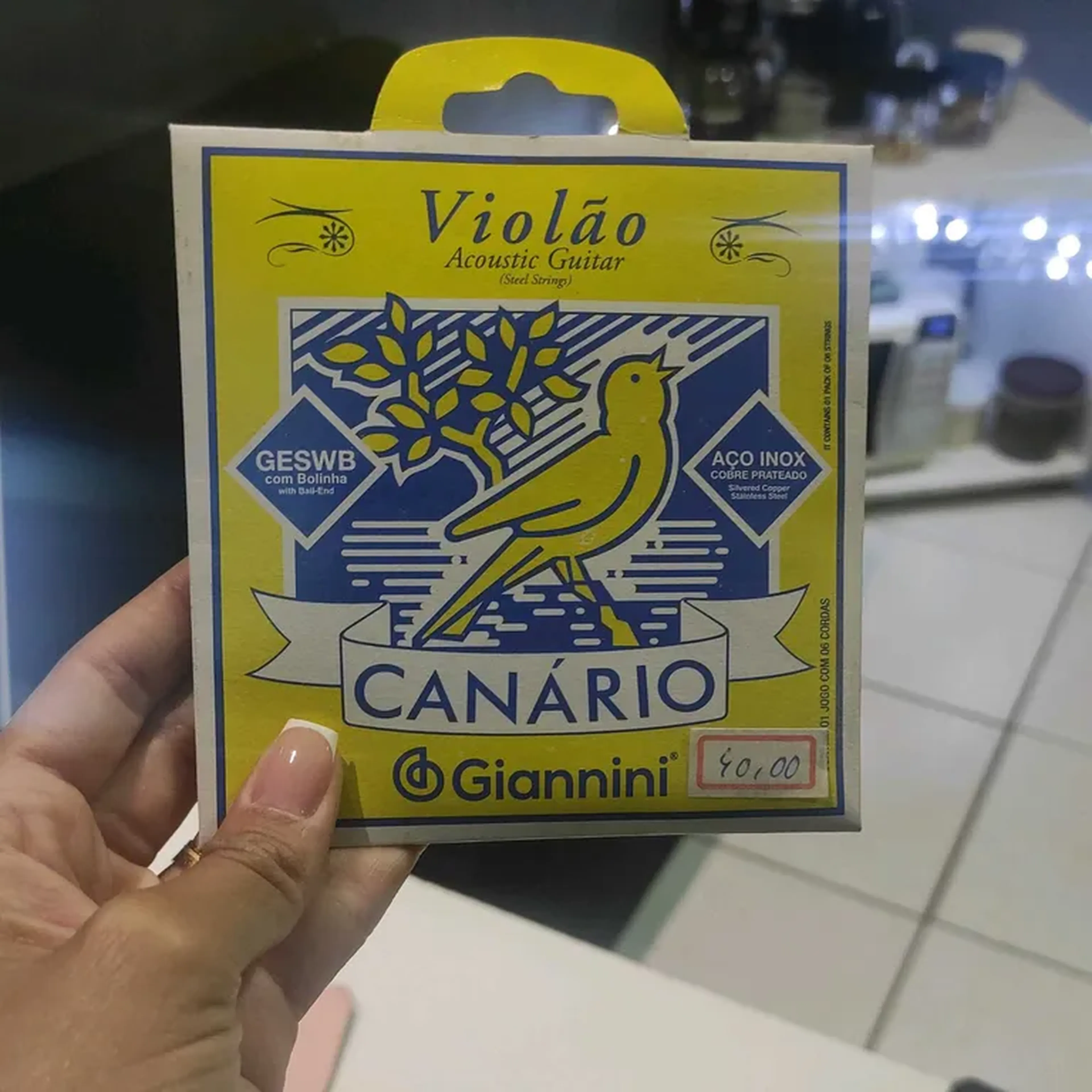 Enc. Canário Violão Inox imagem