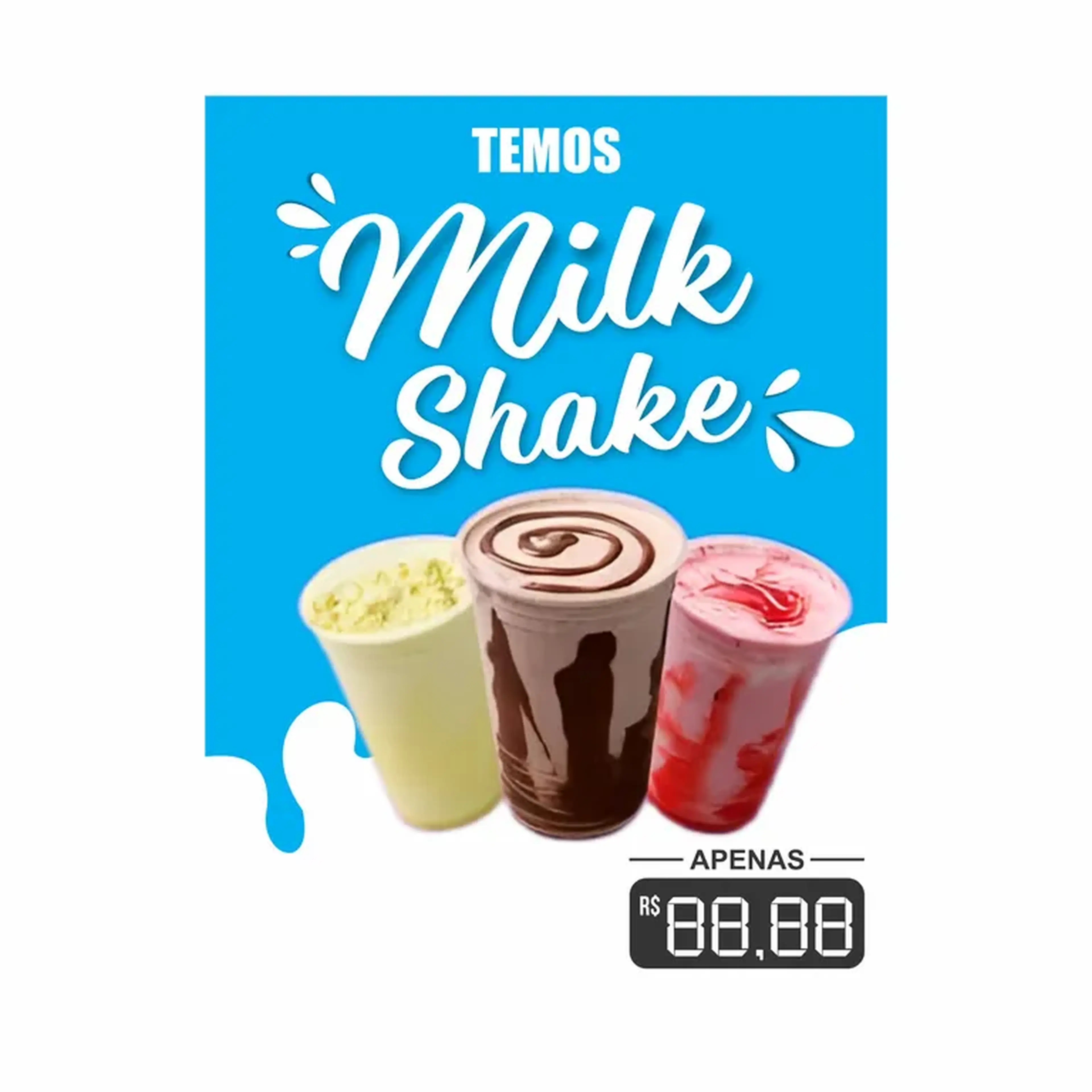 BANNER MILK SHAKE II - 60X80 imagem