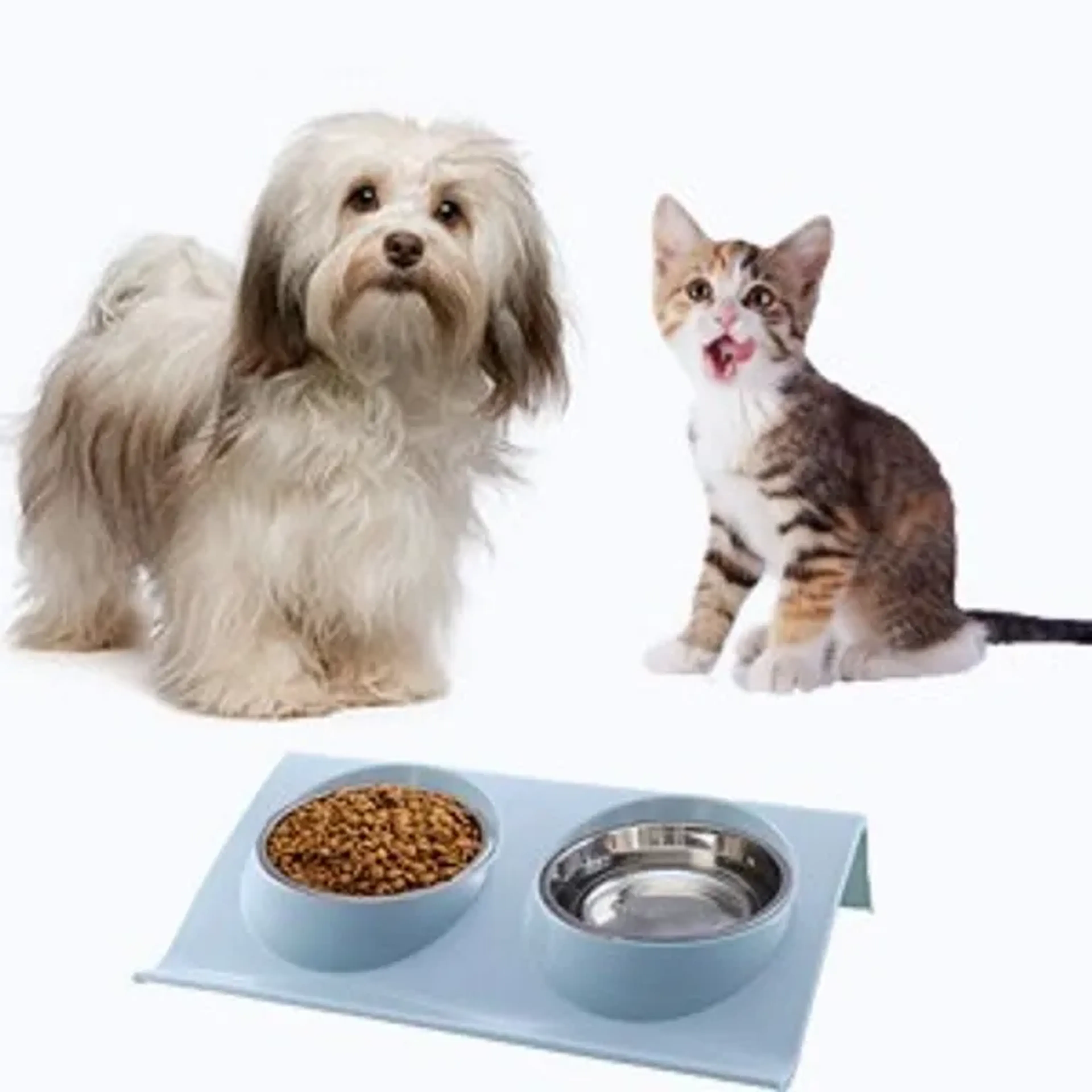 COMEDOURO DUPLO PARA PET imagem