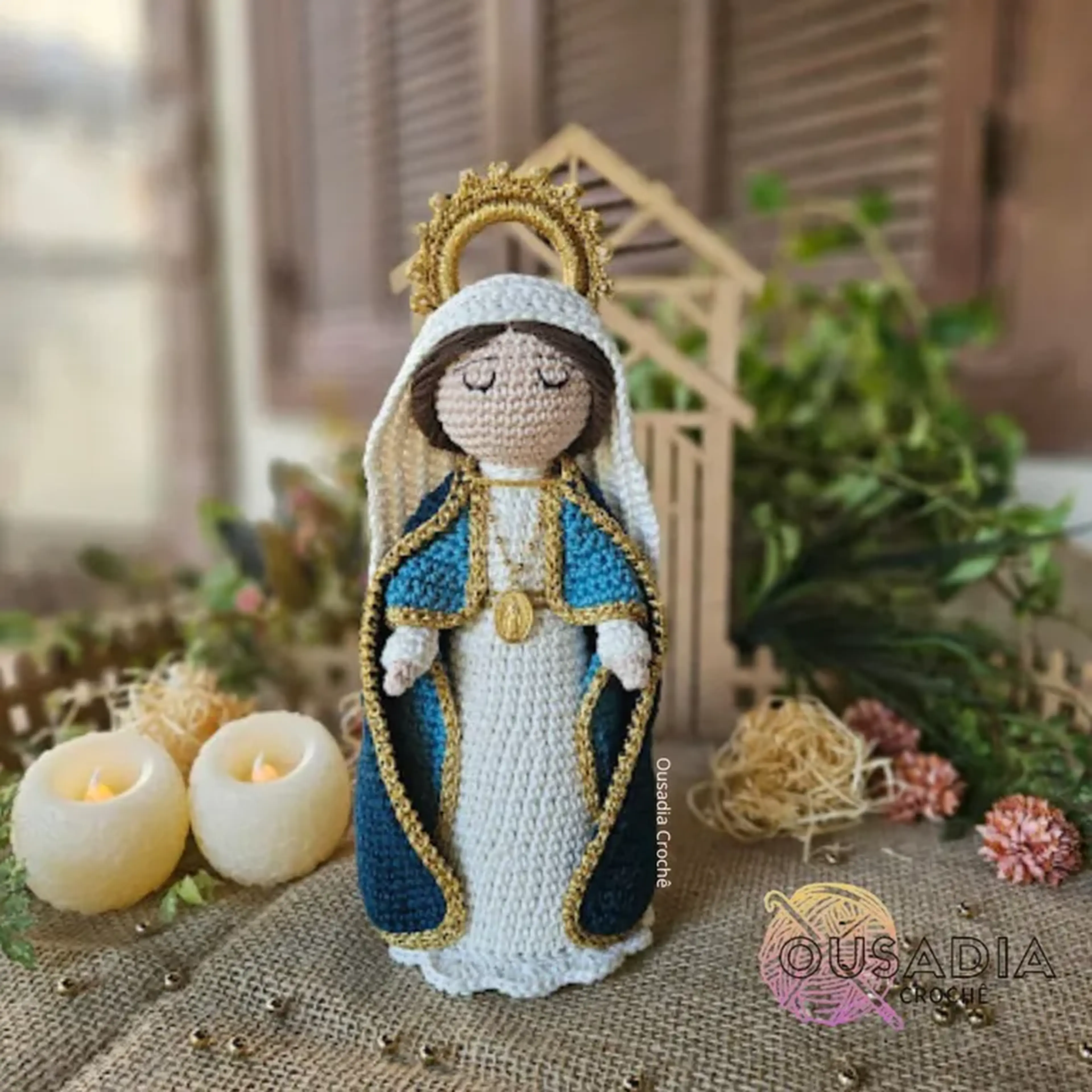 Nossa Senhora da Medalha Milagrosa Manto Duplo imagem