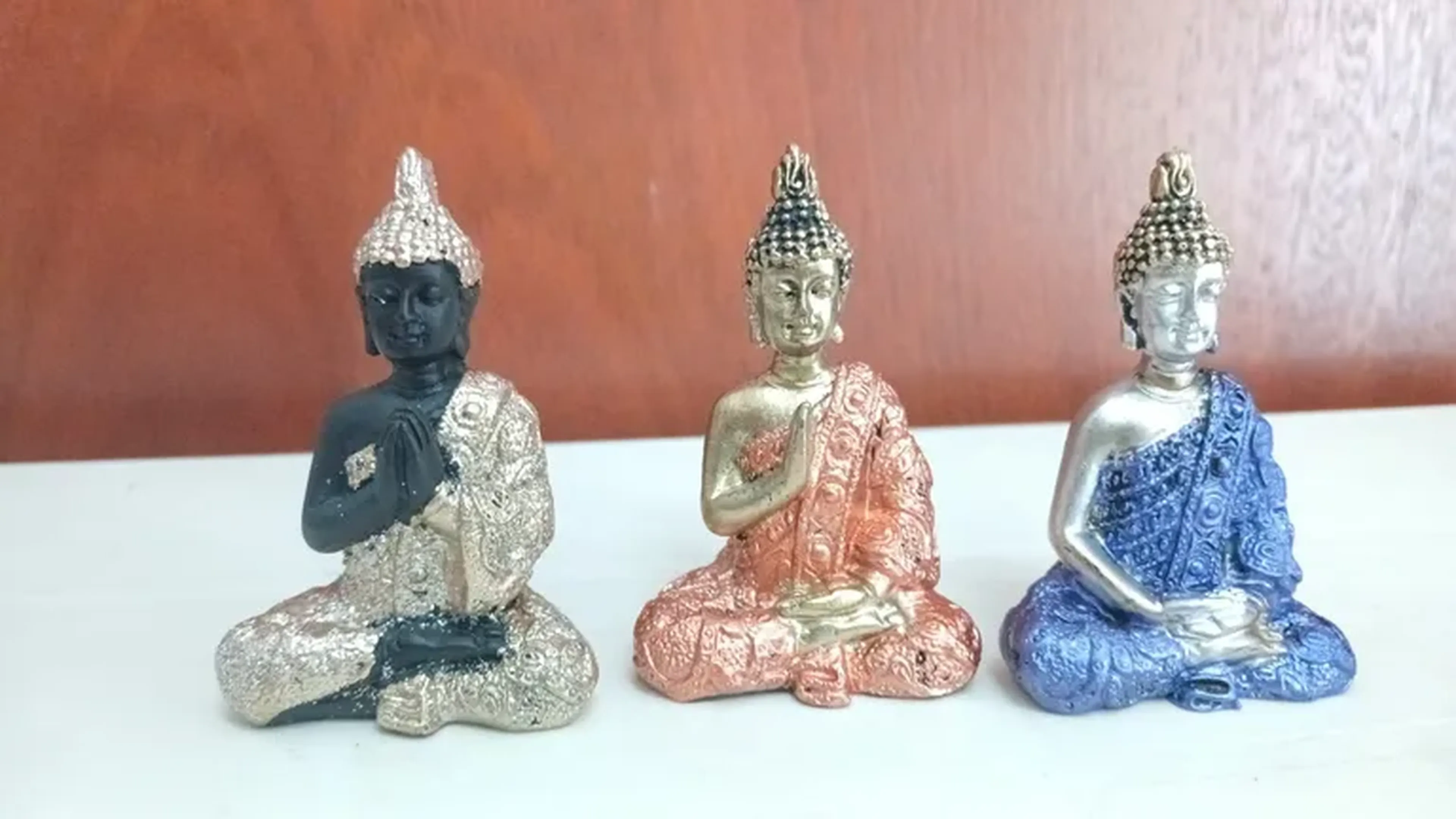 Trio de Budas Indu 7cm imagem