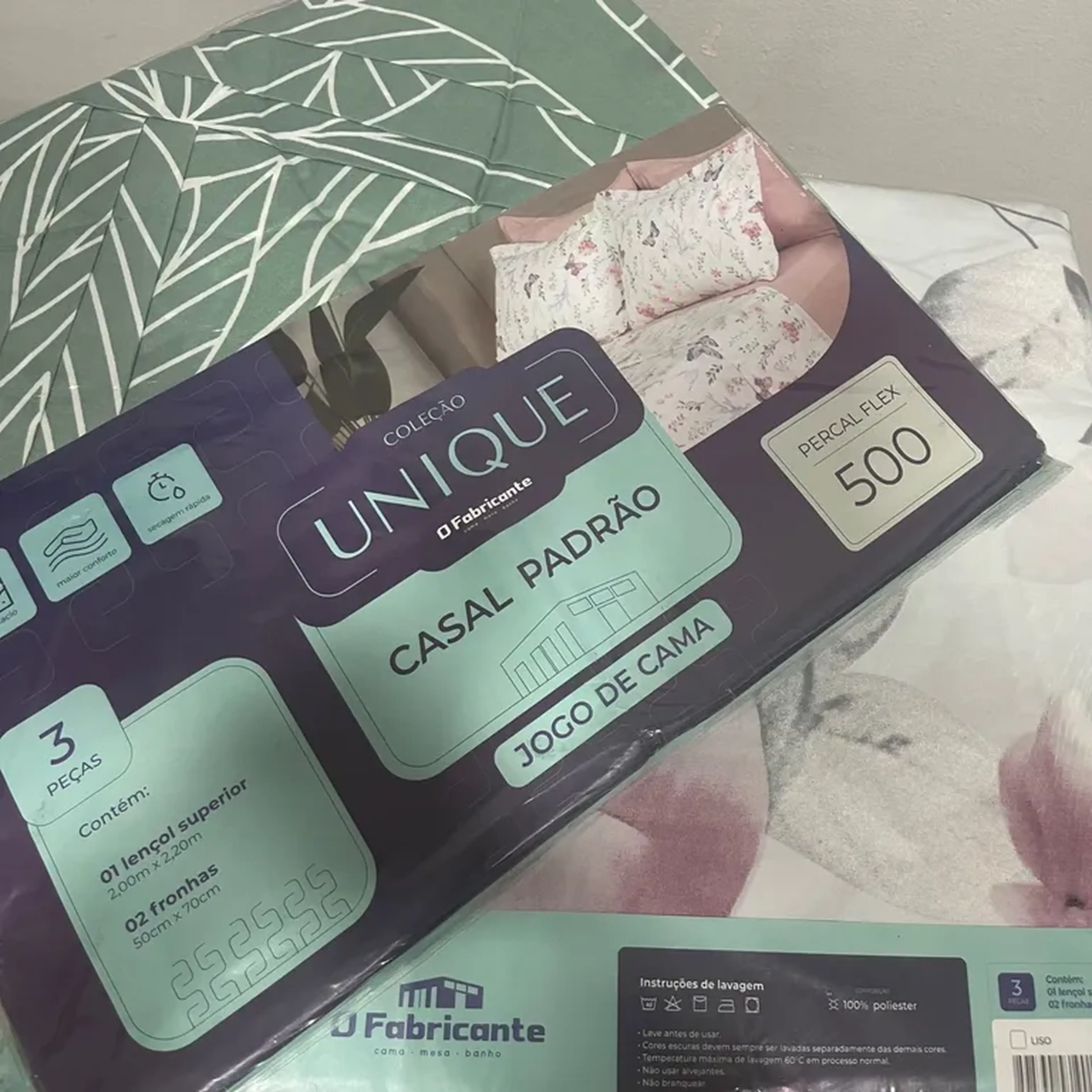 JOGO DE CAMA CASAL UNIQUE 3PÇS imagem