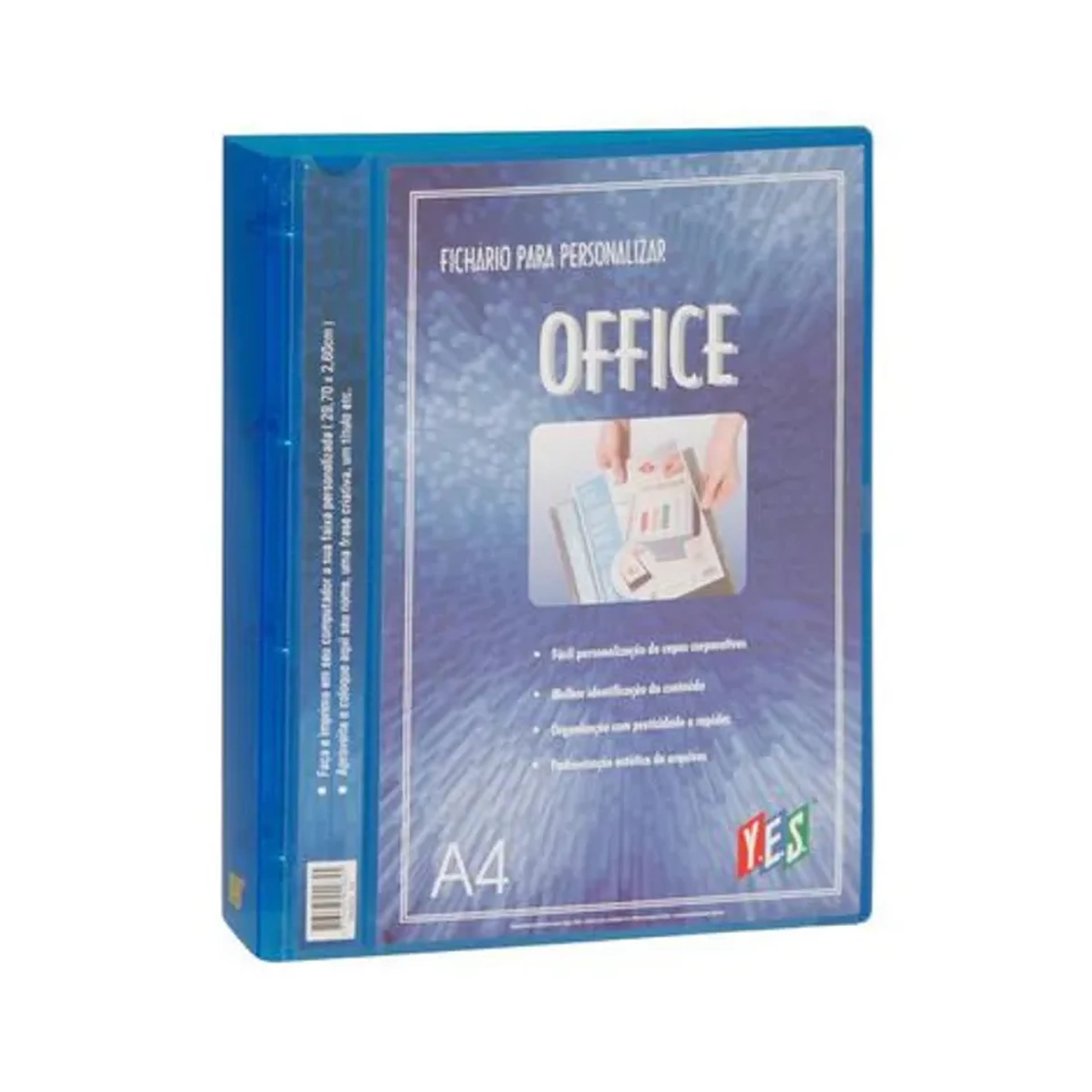 Fichário Personalizável Transparente AZUL imagem