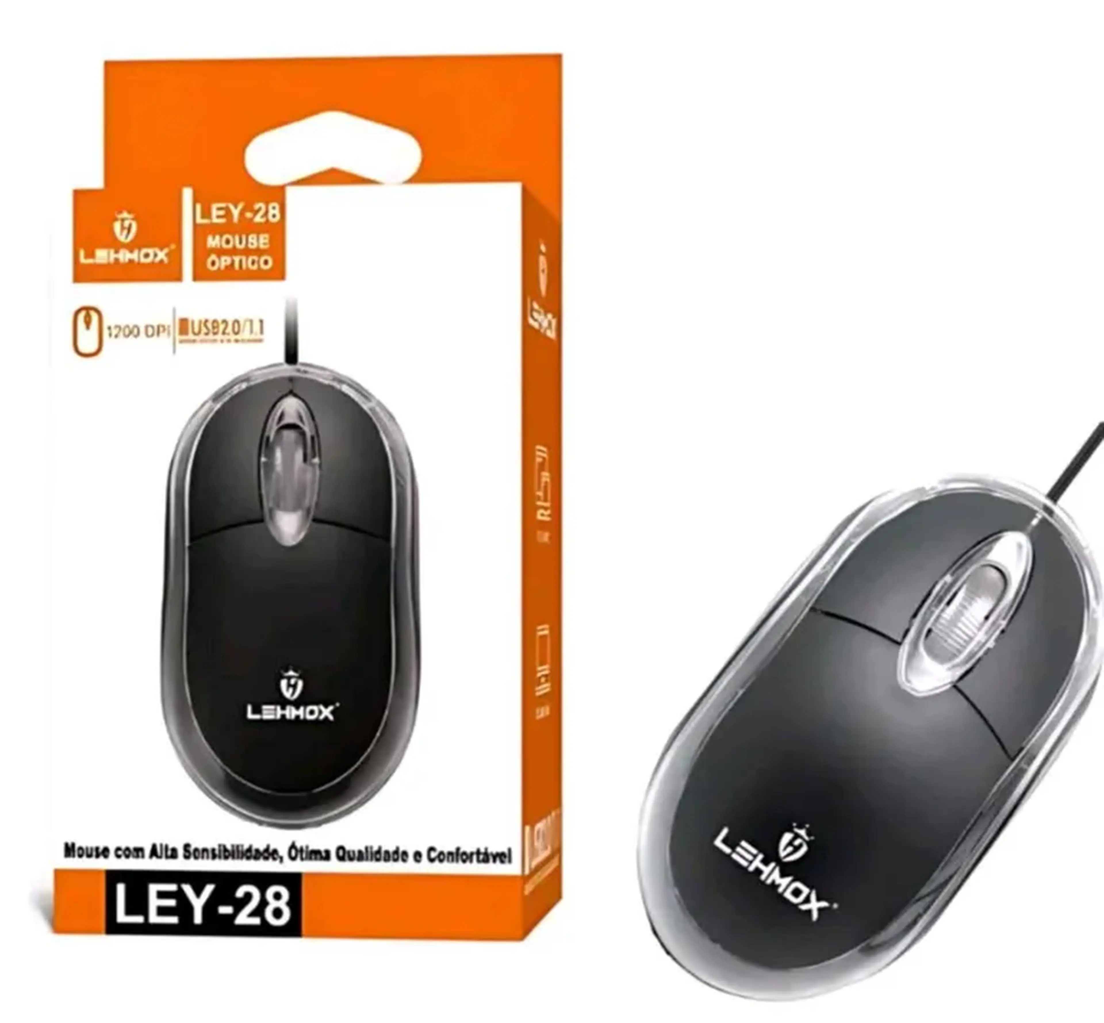 Mouse Óptico com fio Usb 2.0 LEY-28 imagem