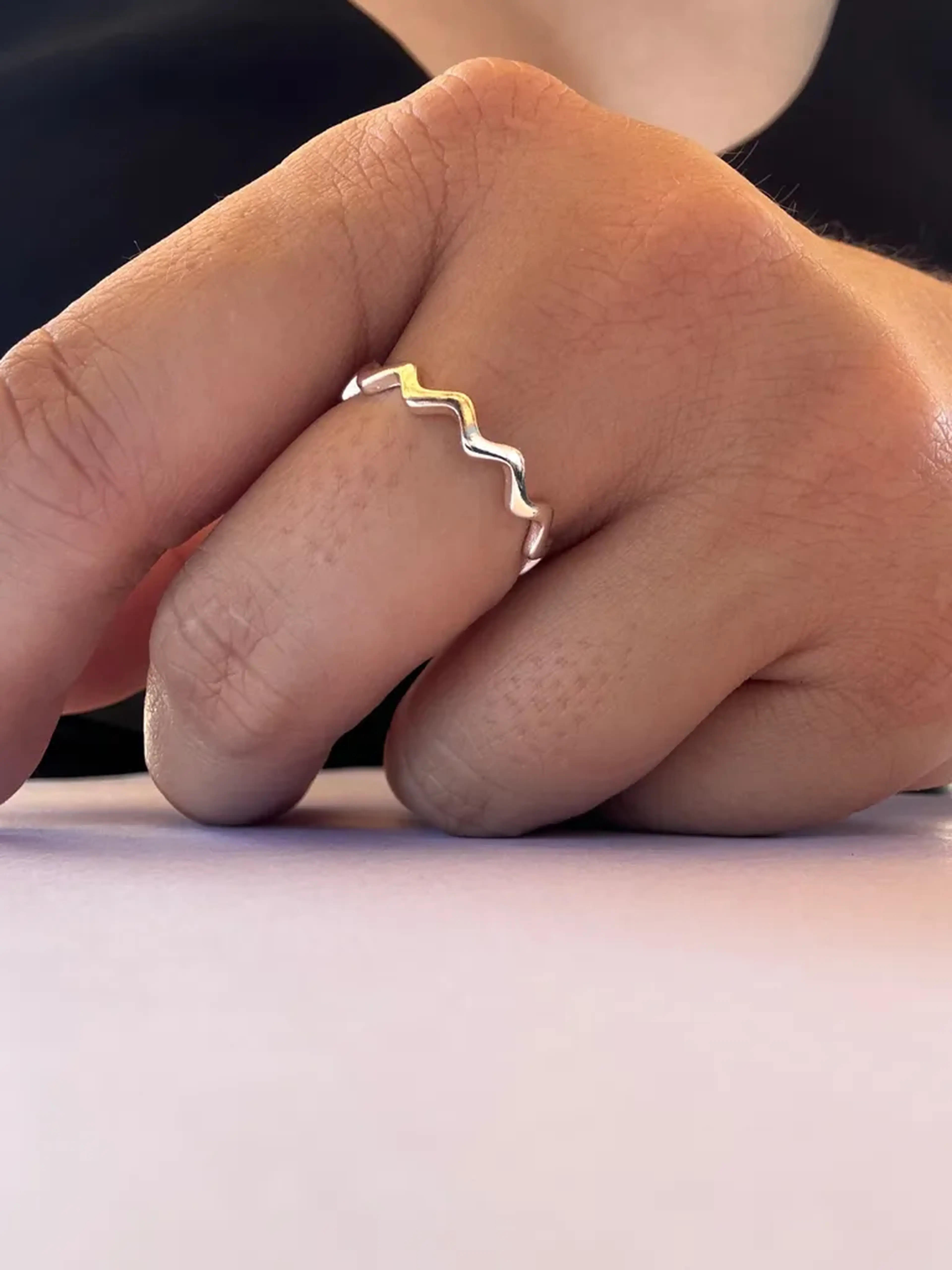 Anel zig zag imagem