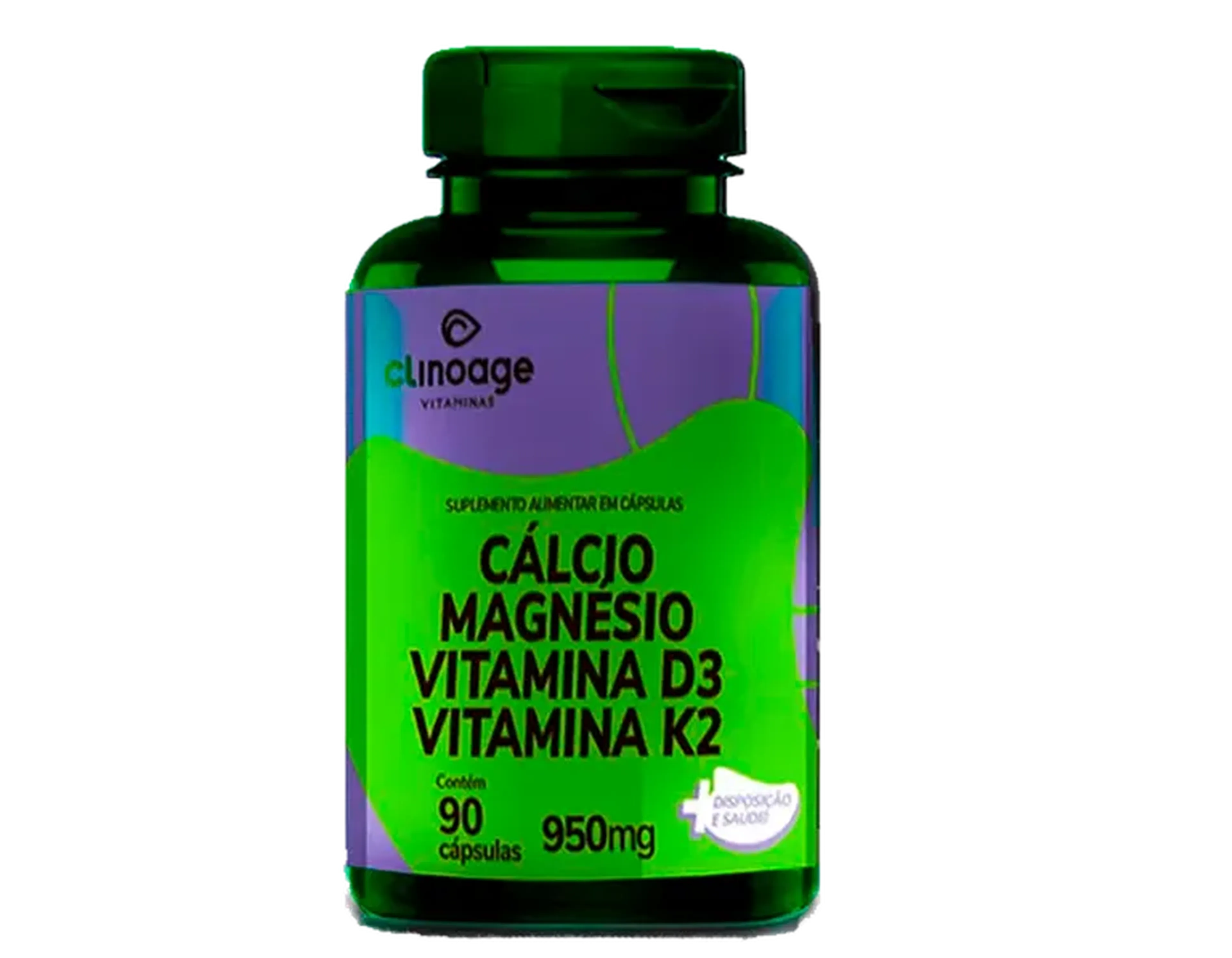 Cálcio Magnésio Vitamina D3 E Vit K2 90 Cápsulas imagem