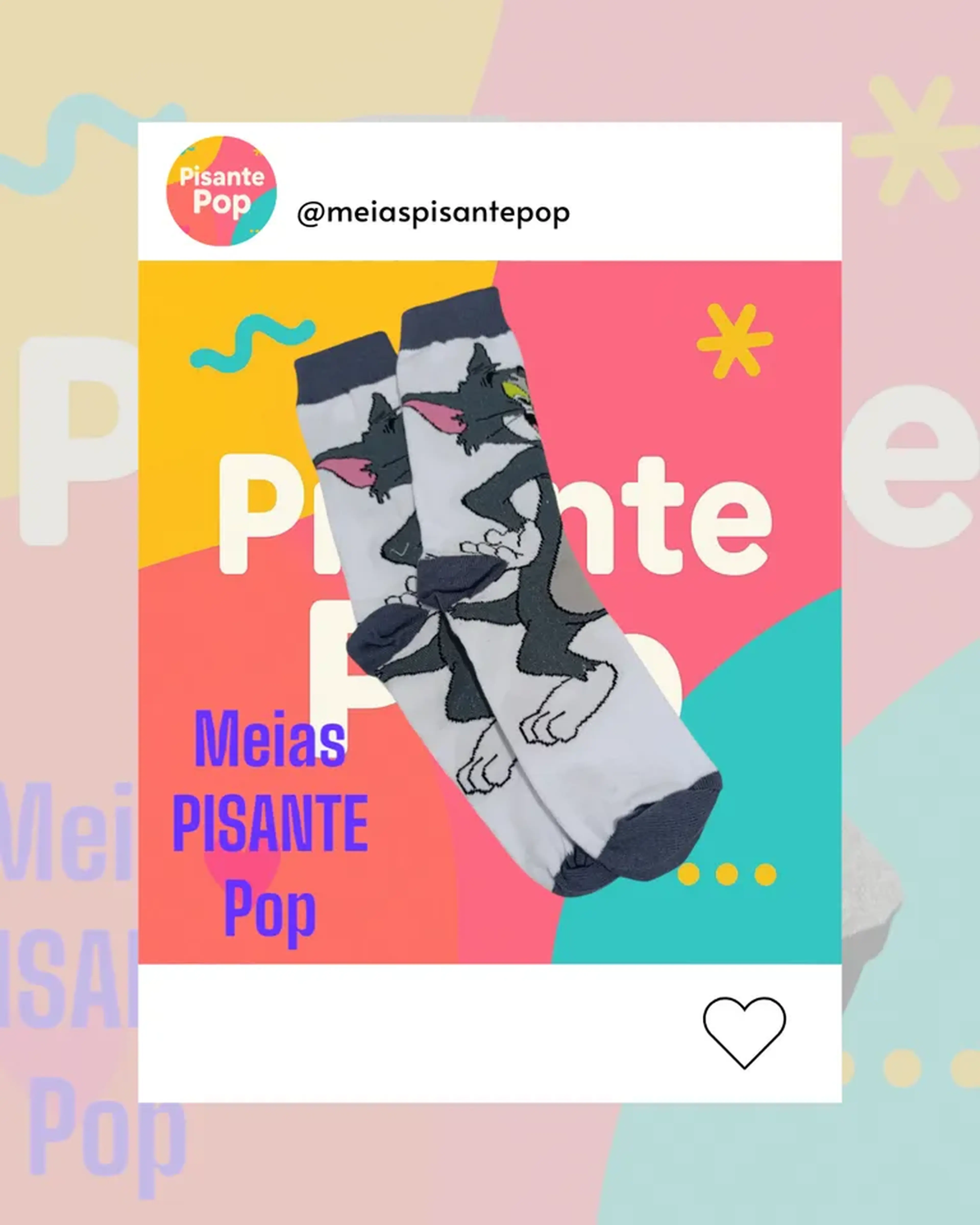 Meias divertidas Tom e Jerry imagem