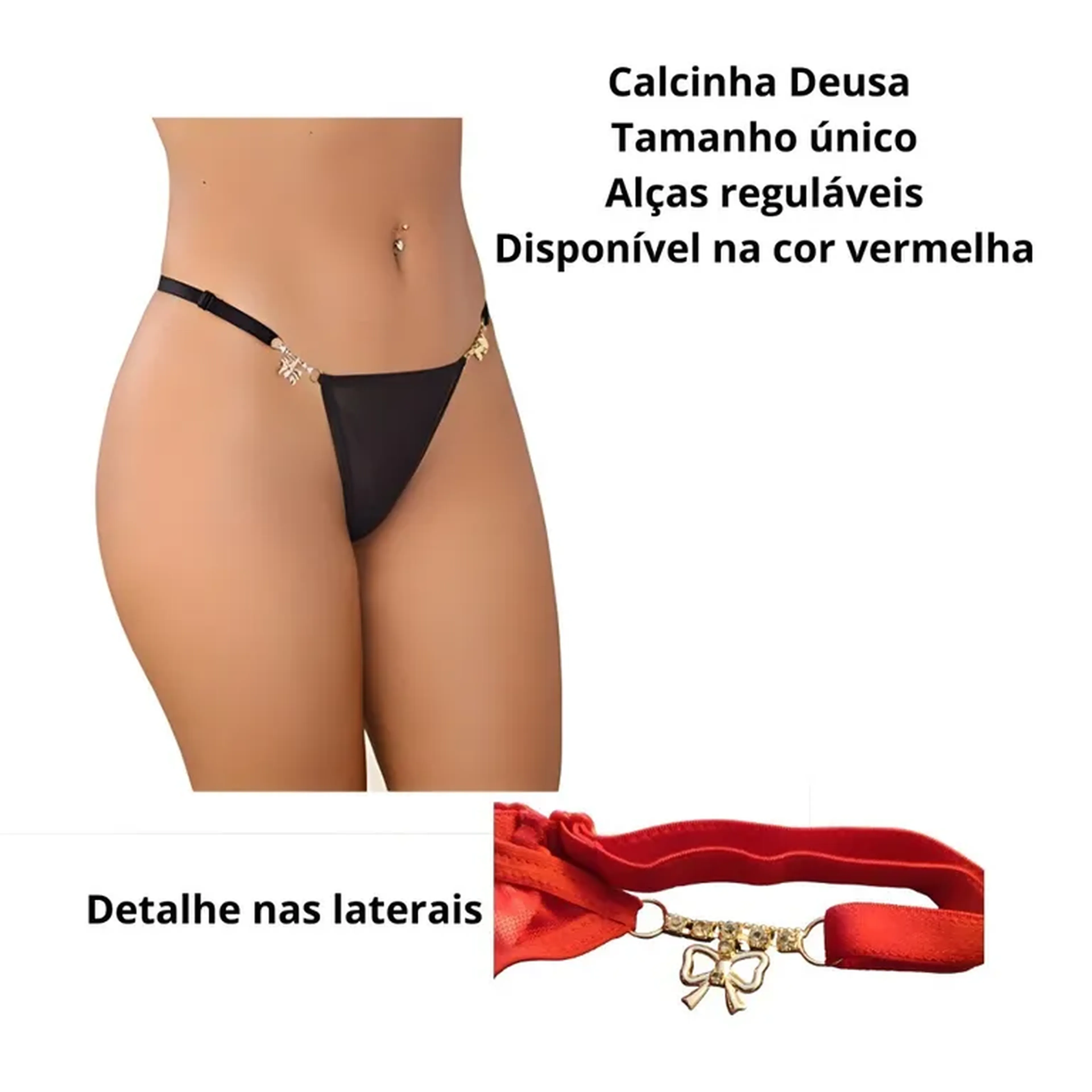 Calcinha Deusa - disponível na cor vermelha imagem