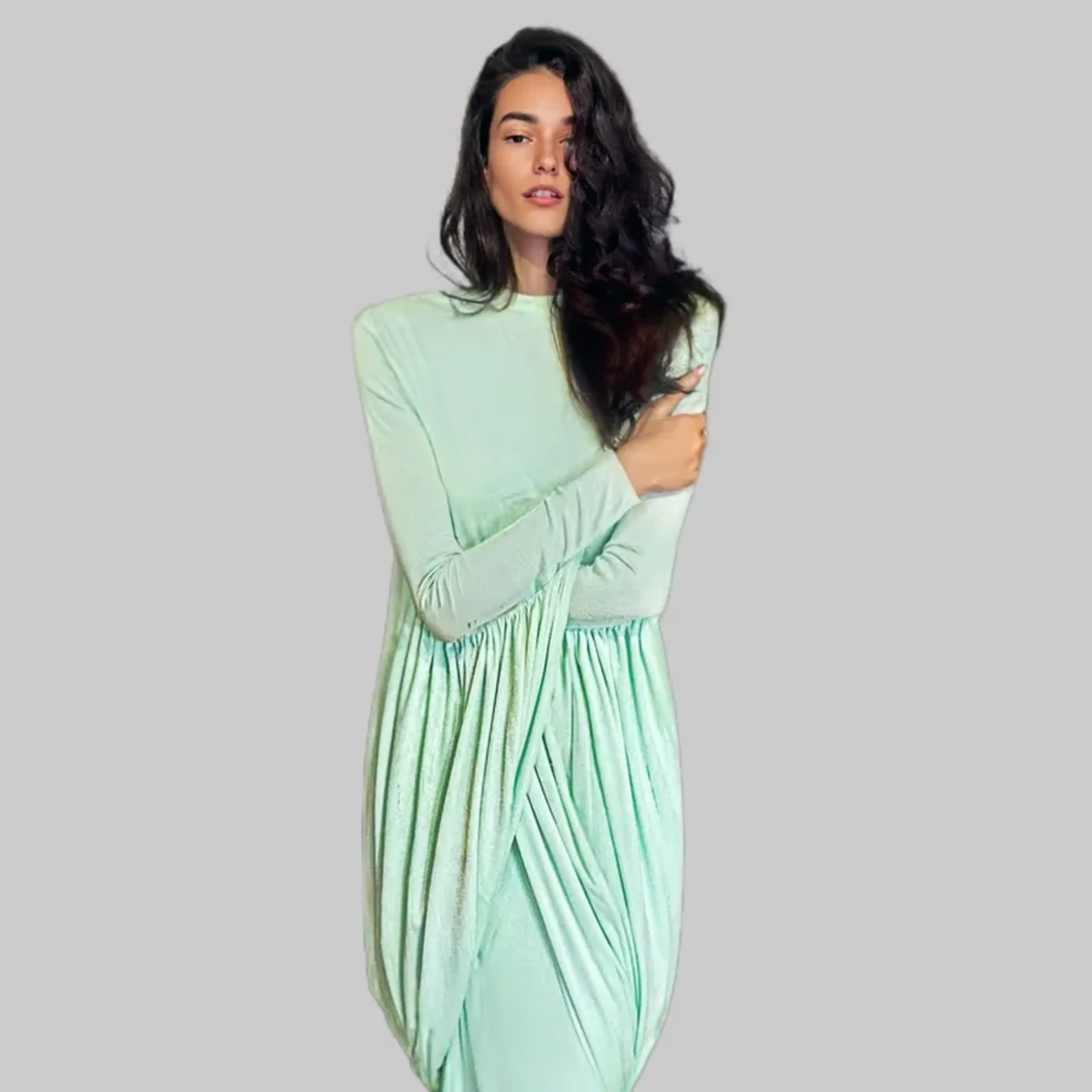 ARM CAPE DRESS (cartela de cor ultima foto) imagem