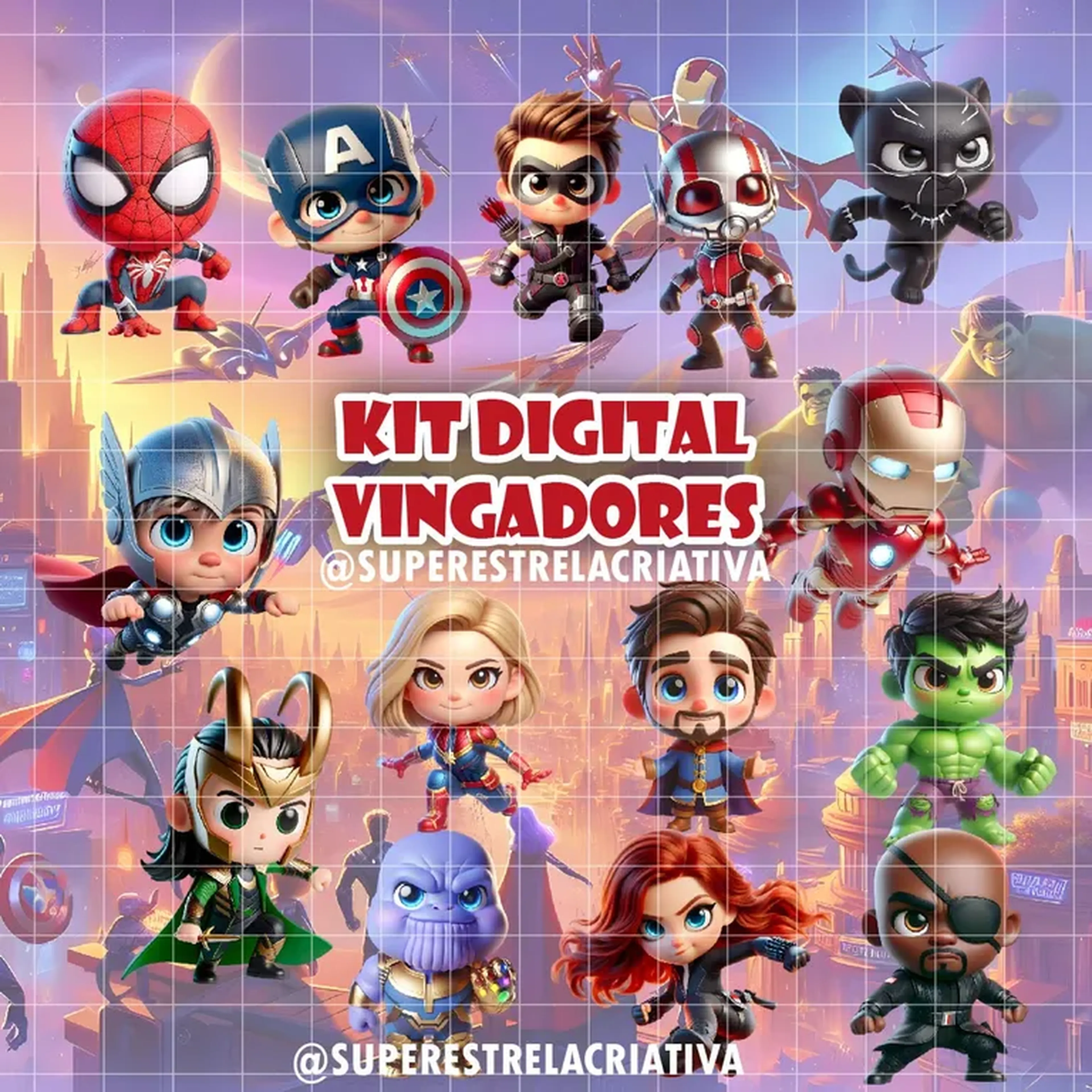 Kit Digital Vingadores imagem