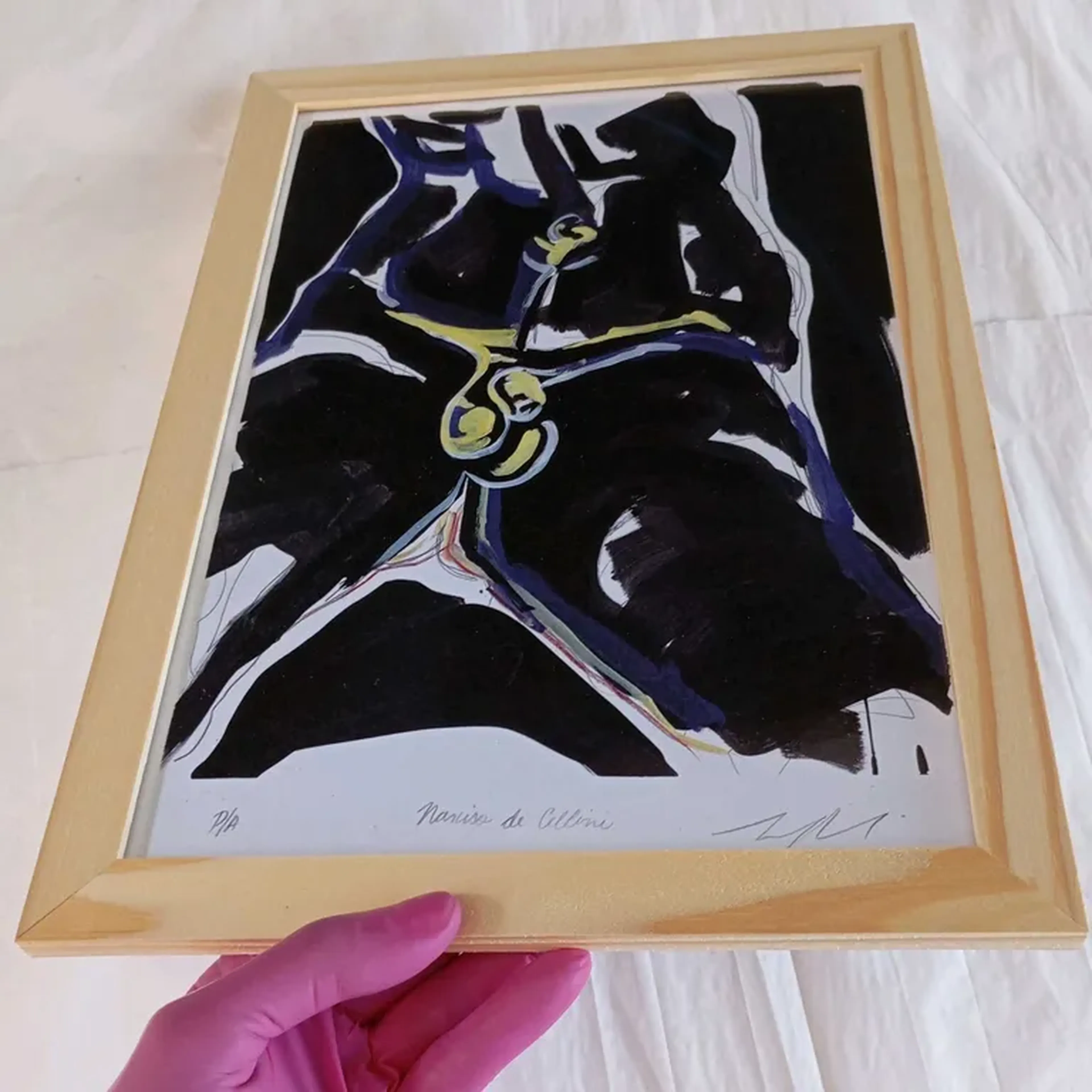 Para 5° C - Narciso de Cellini - 21x30 cm moldura plana imagem