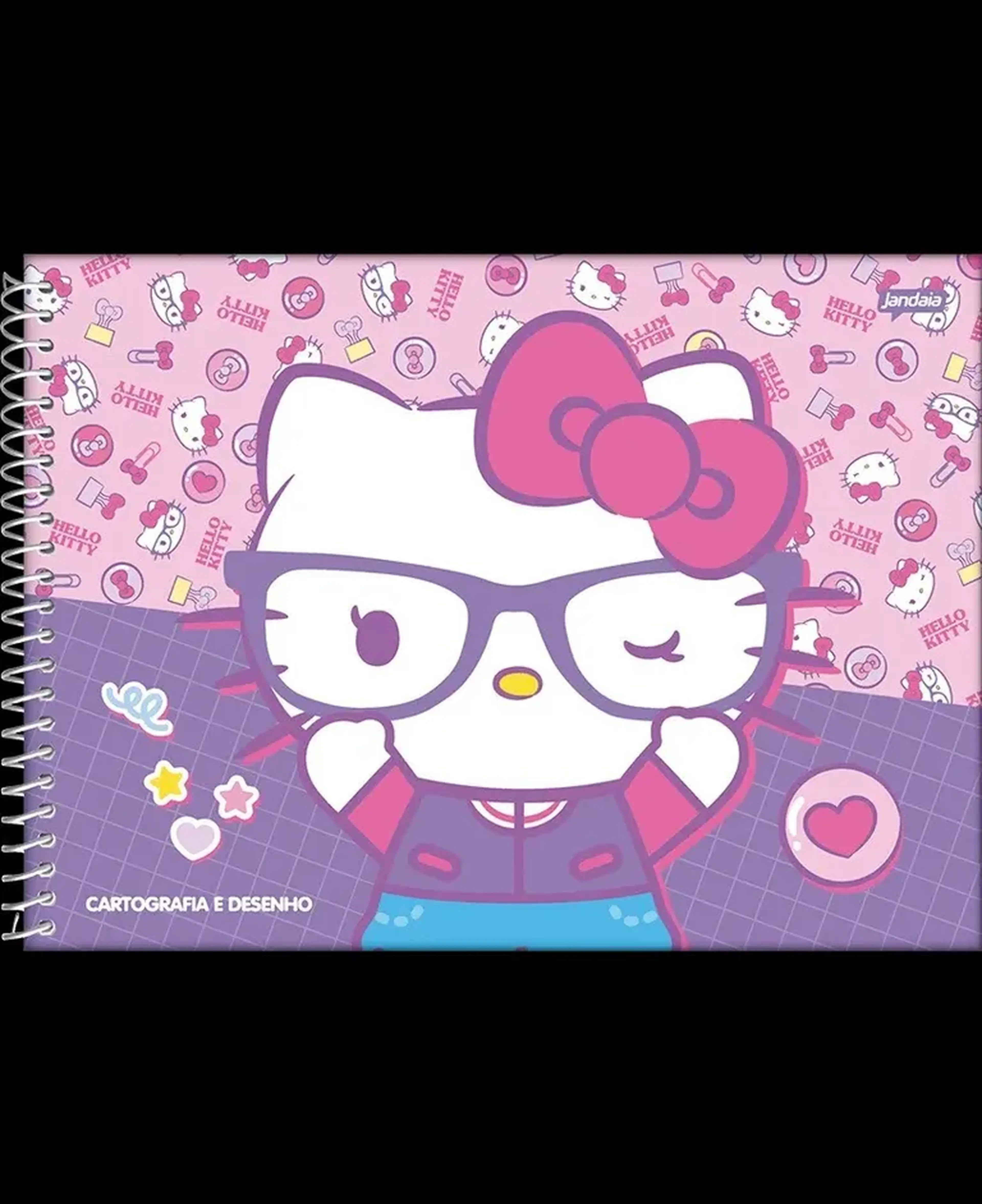 CADERNO ESPIRAL 275X200MM CD CARTOGRAFIA 80FLS HELLO KITTY imagem