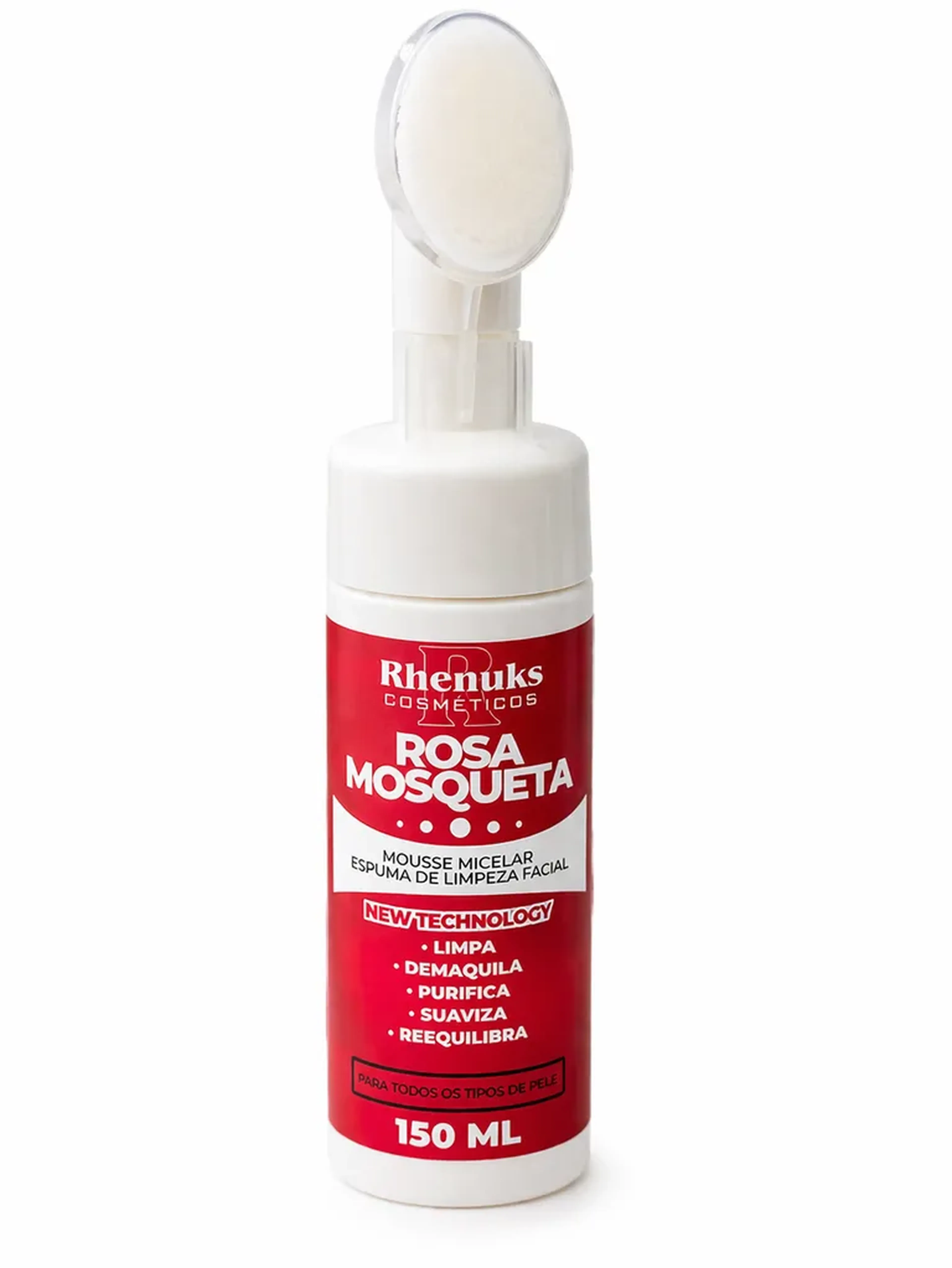 Mousse de Limpeza Facial Rosa Mosqueta 150ml Rhenuks imagem