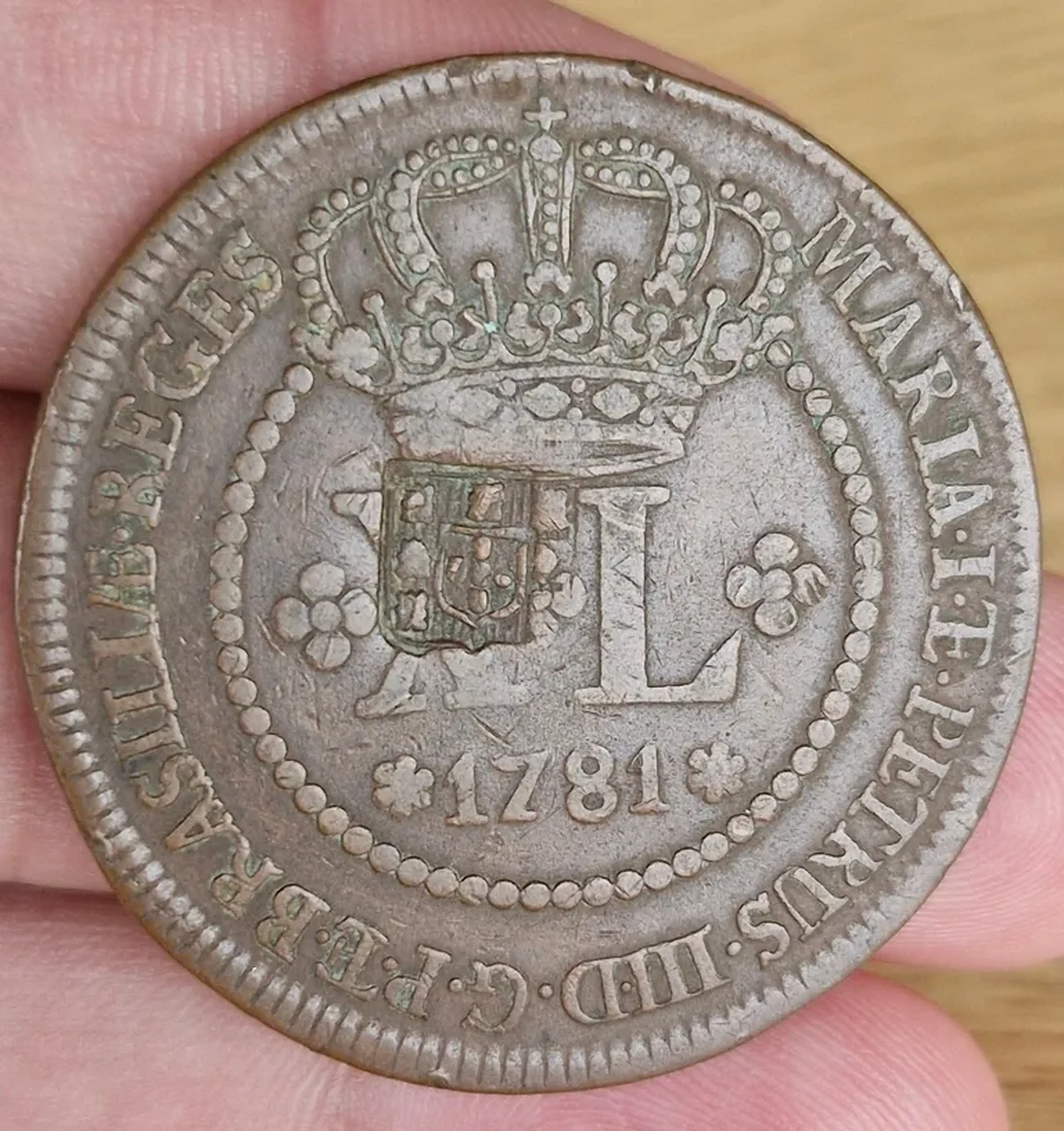 XL Réis - Ano 1781 com Carimbo Escudete imagem
