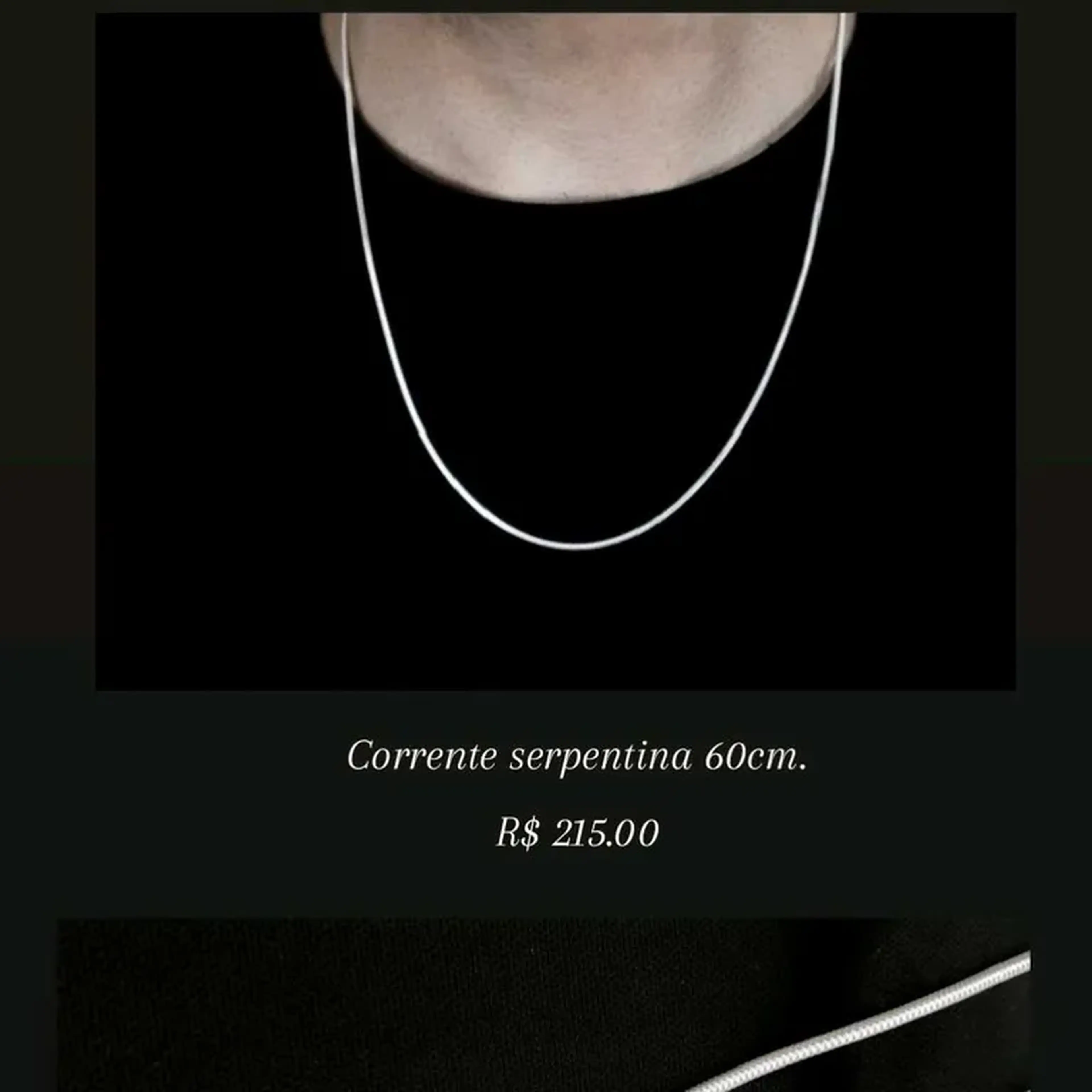 Corrente Serpentina 60cm imagem