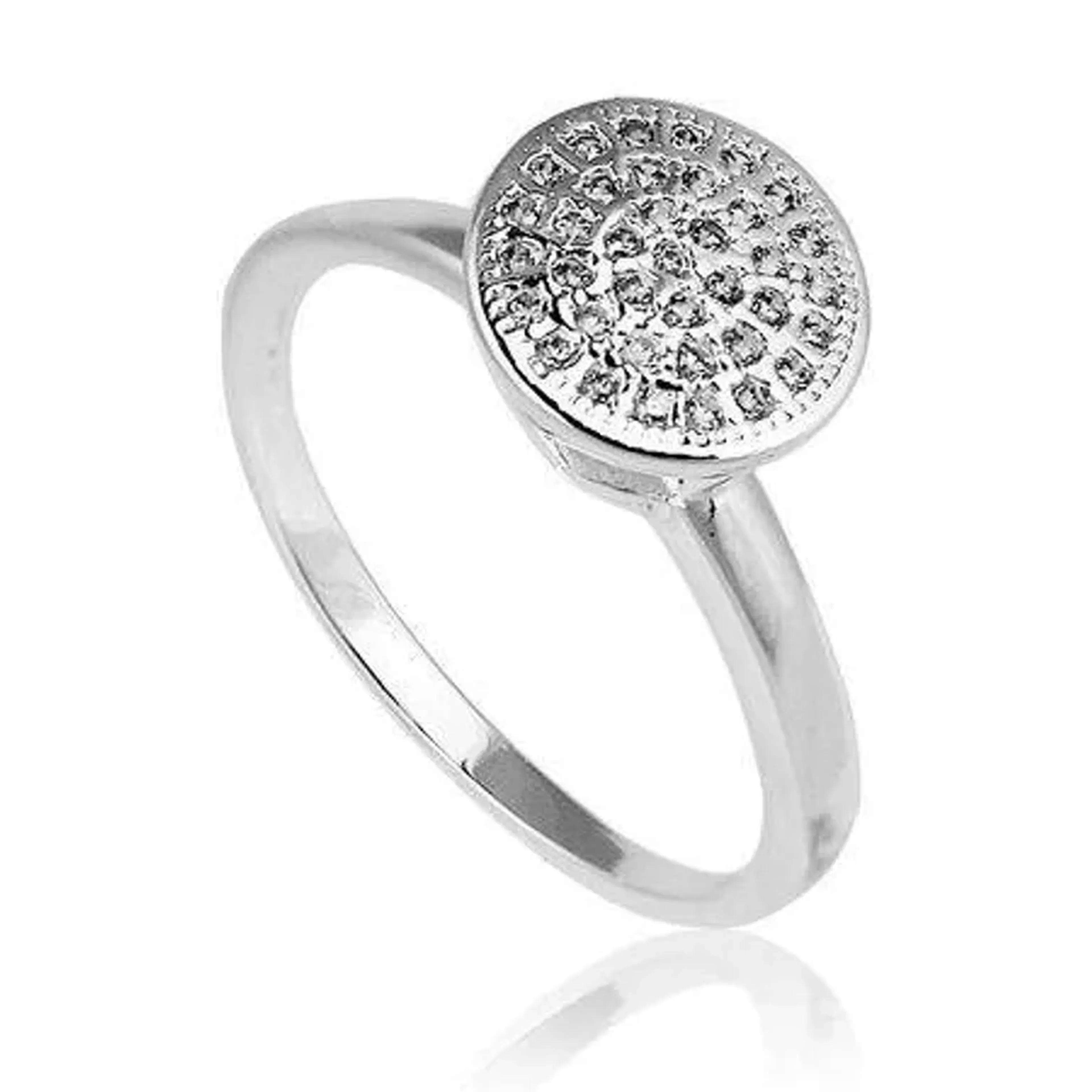 Anel Círculo Cravejado Prata 925 Love Silver imagem