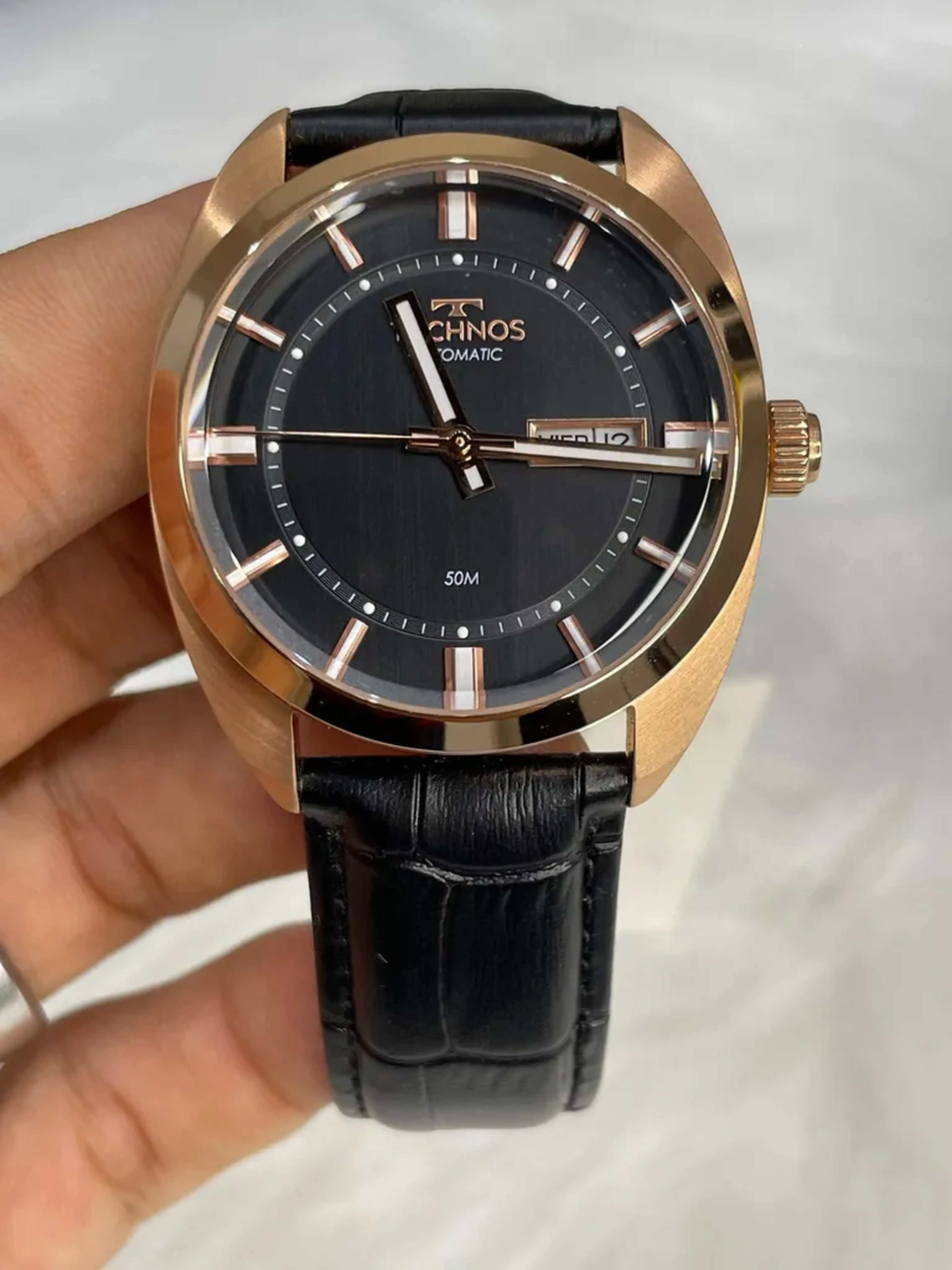 Relógio Technos Mecânico e Automático com Pulseira em couro imagem