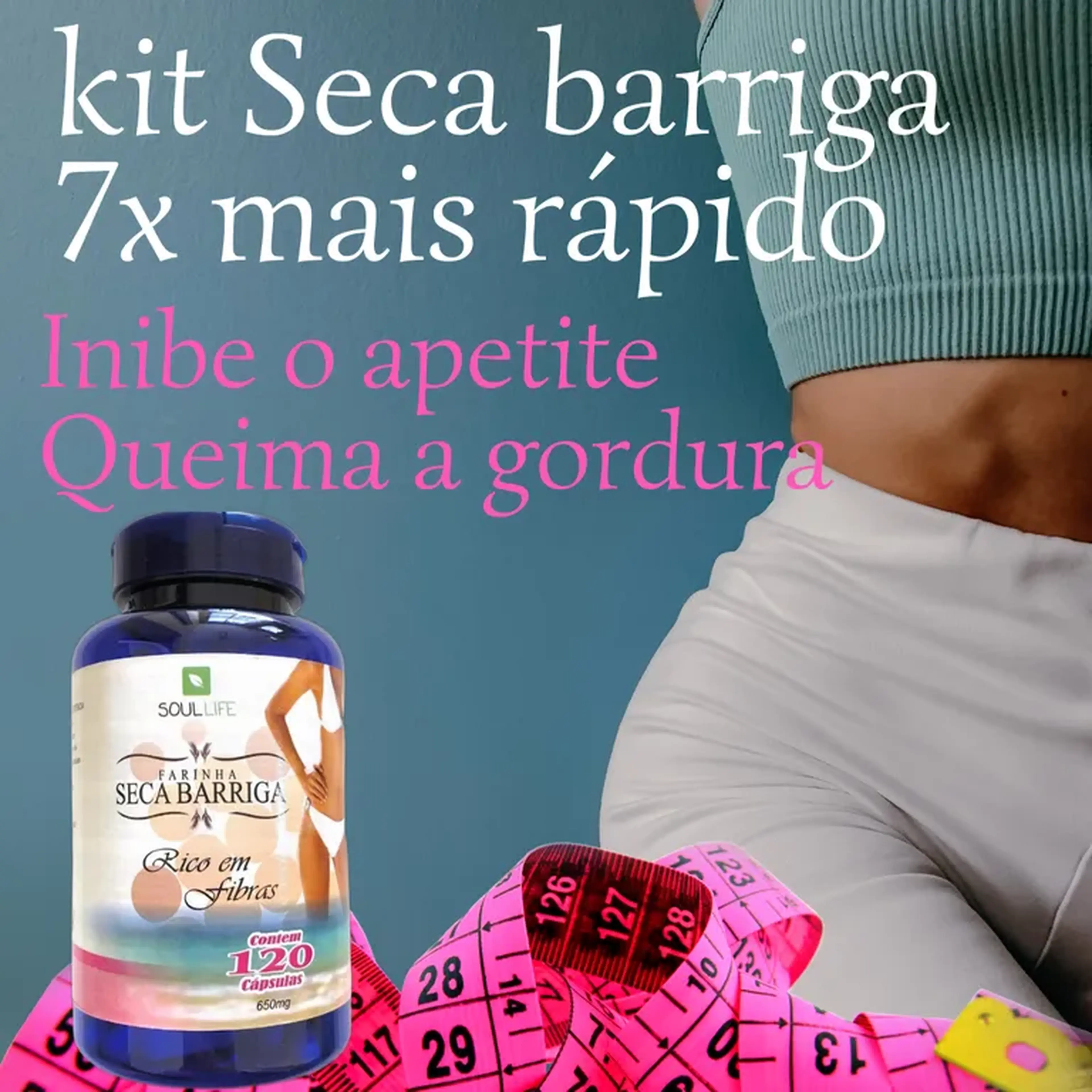 Farinha Seca Barriga 120capsula 650gr imagem