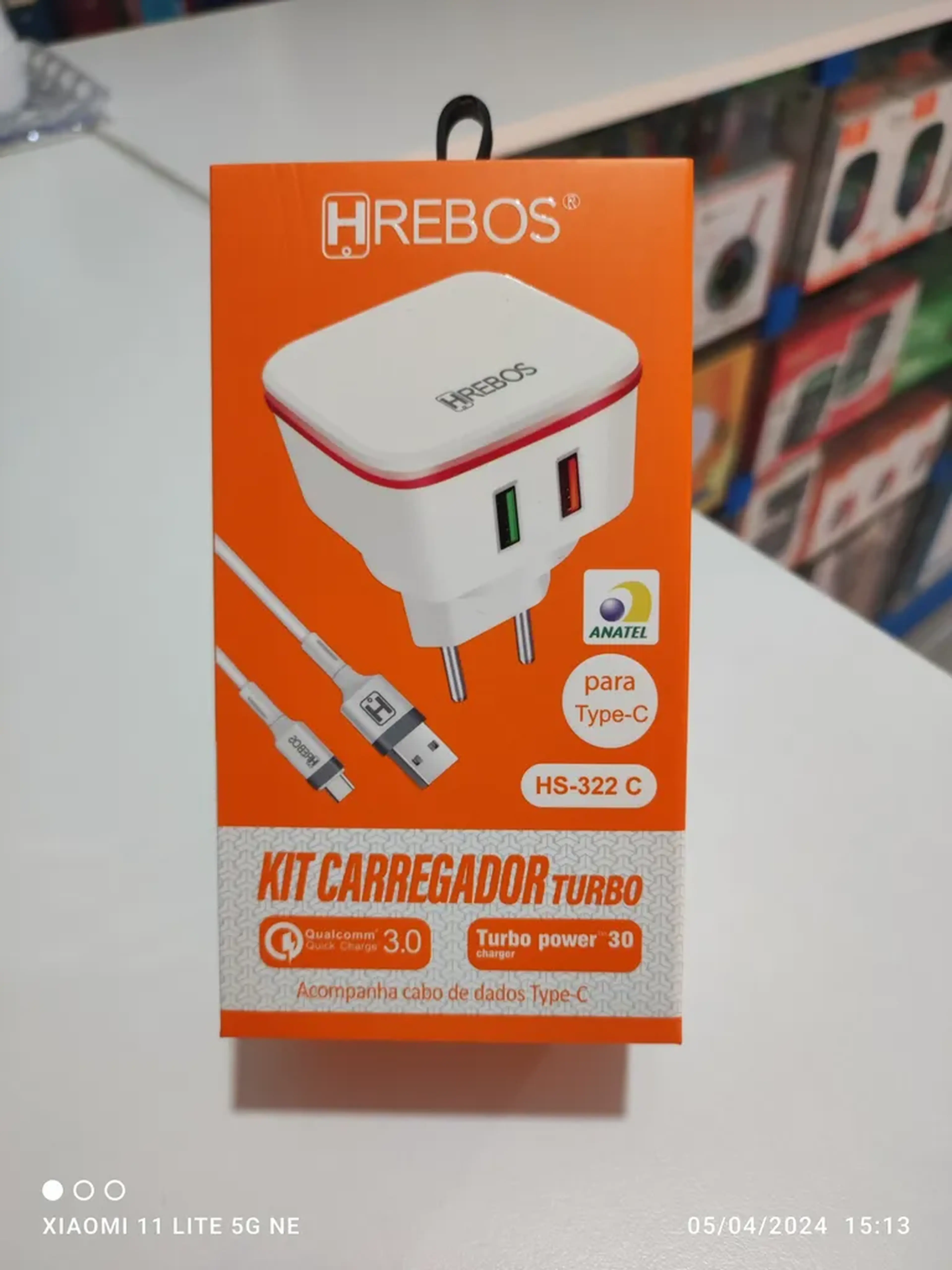 kit de carregador turbo 30w tipo c imagem