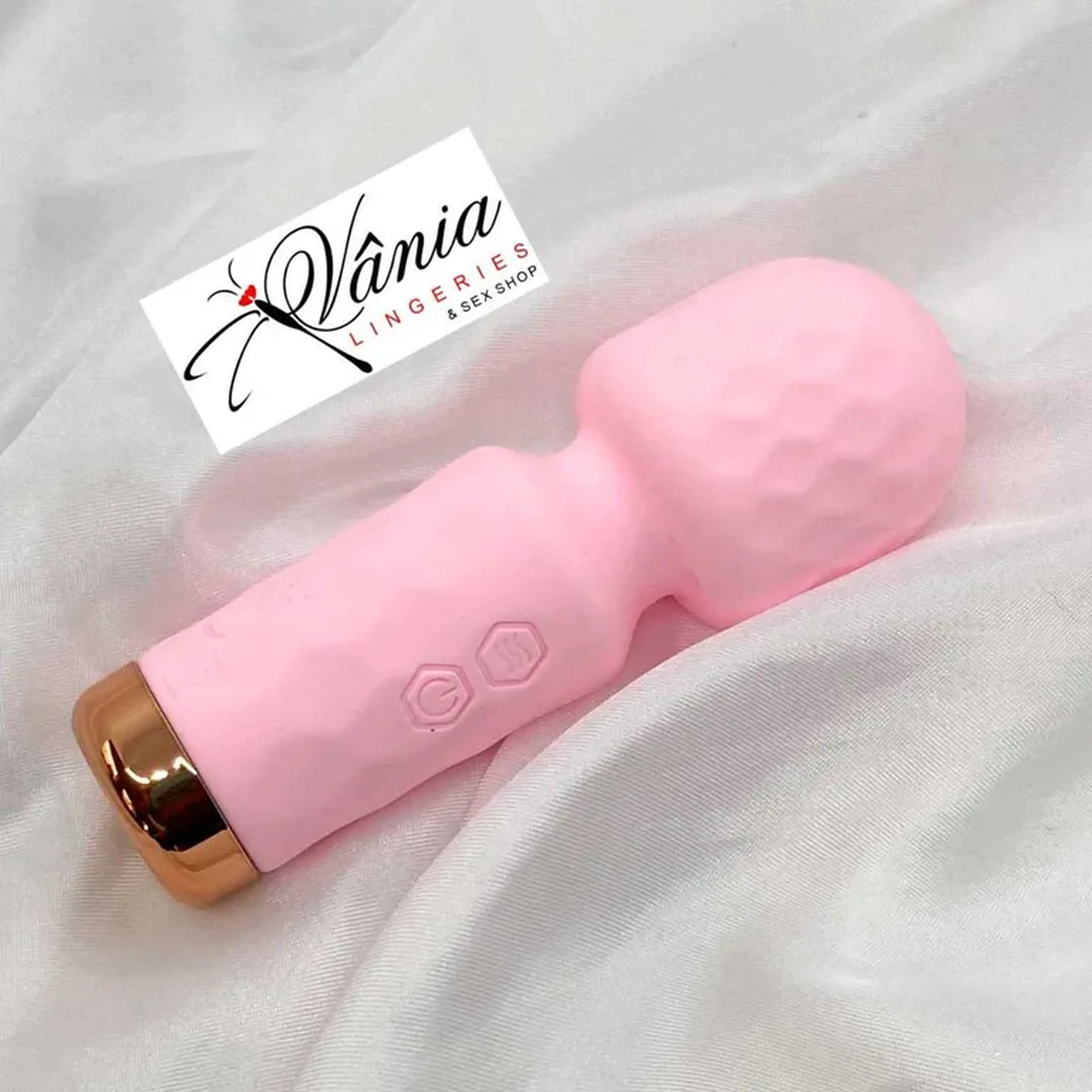 Mini Varinha Mágica Vibratória Texturizada 10 modos de vibração imagem