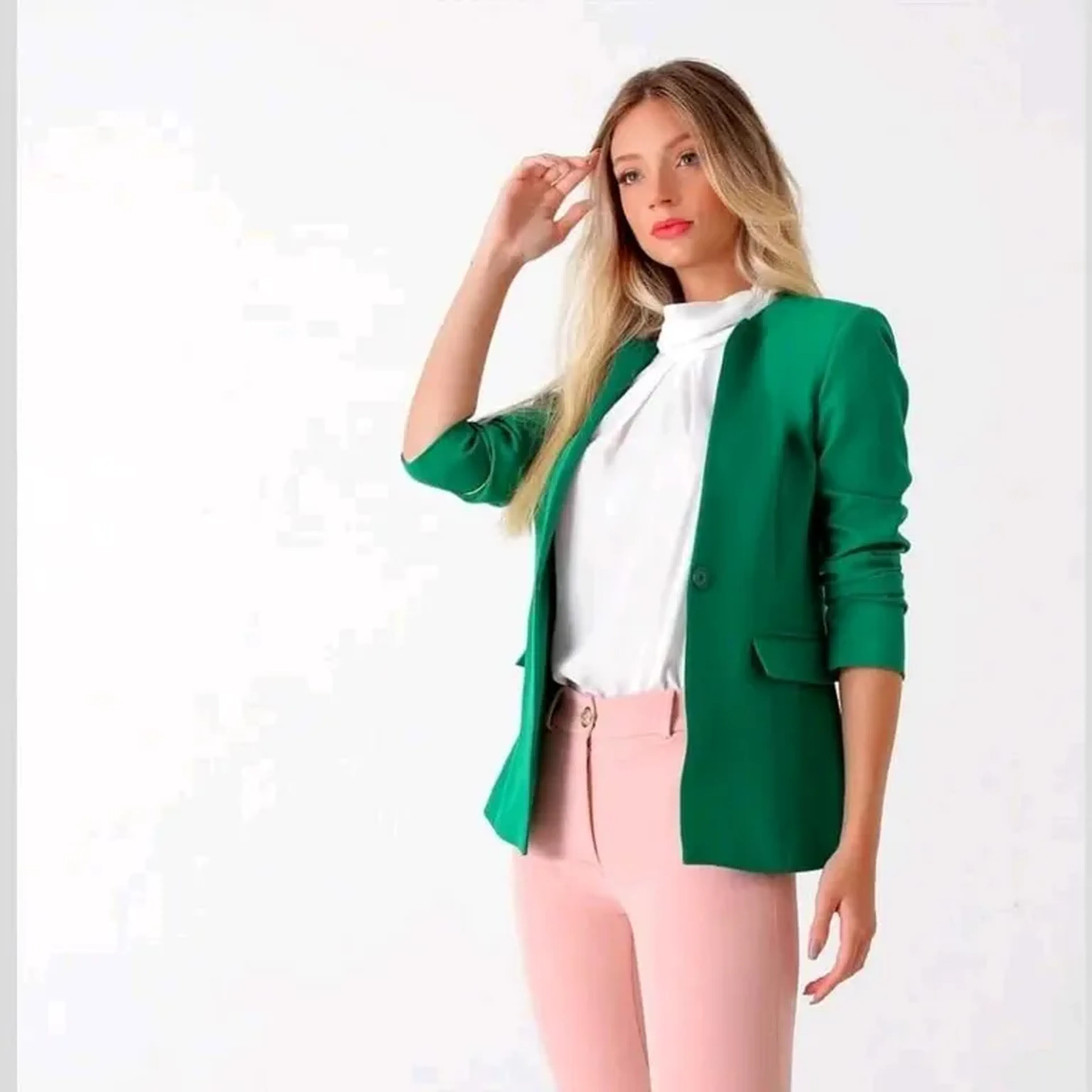 Blazer Crepe Alfaiataria Forrado imagem
