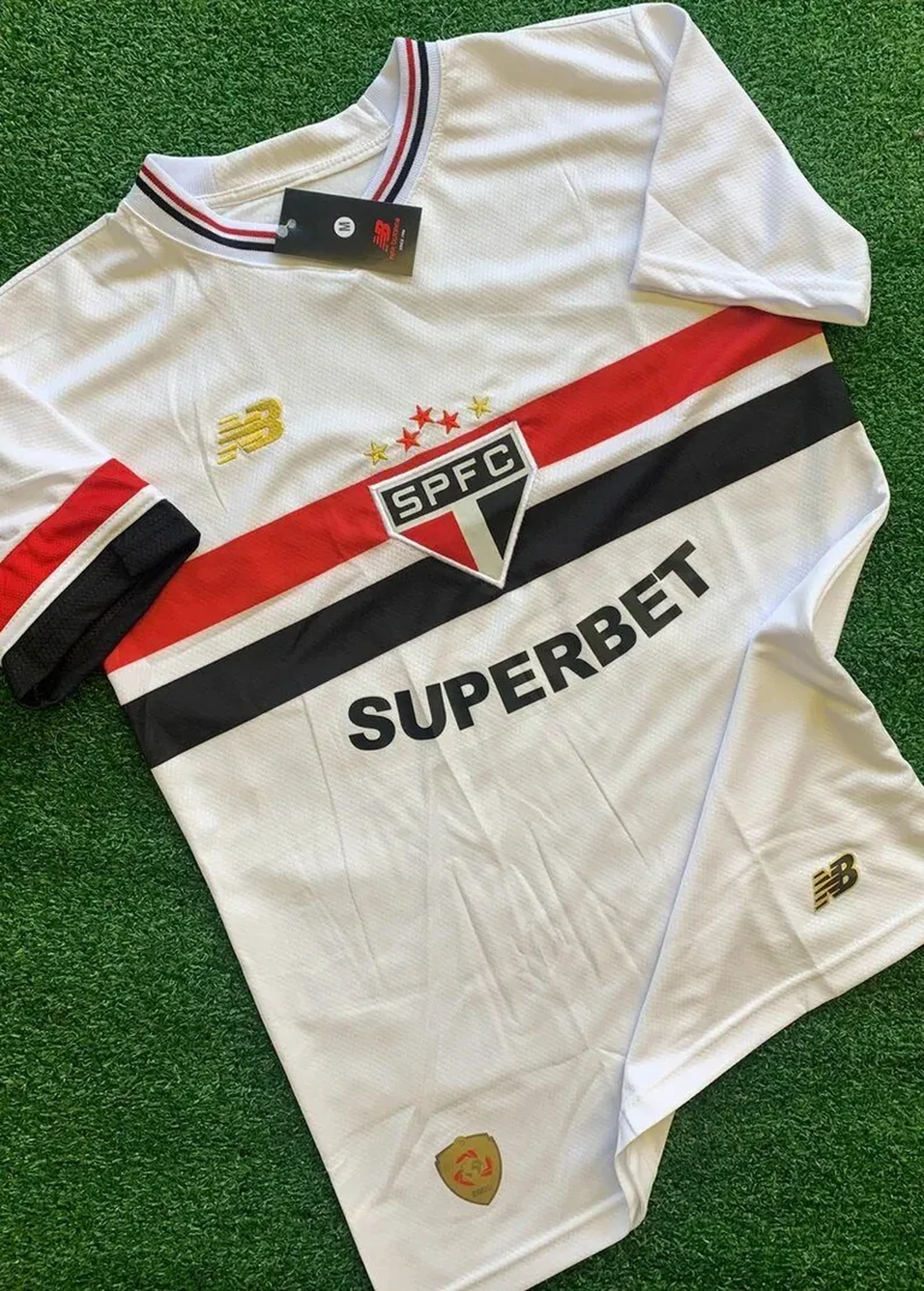 Camisa São Paulo Branca – Nacional Premium 🤍❤️🖤 imagem