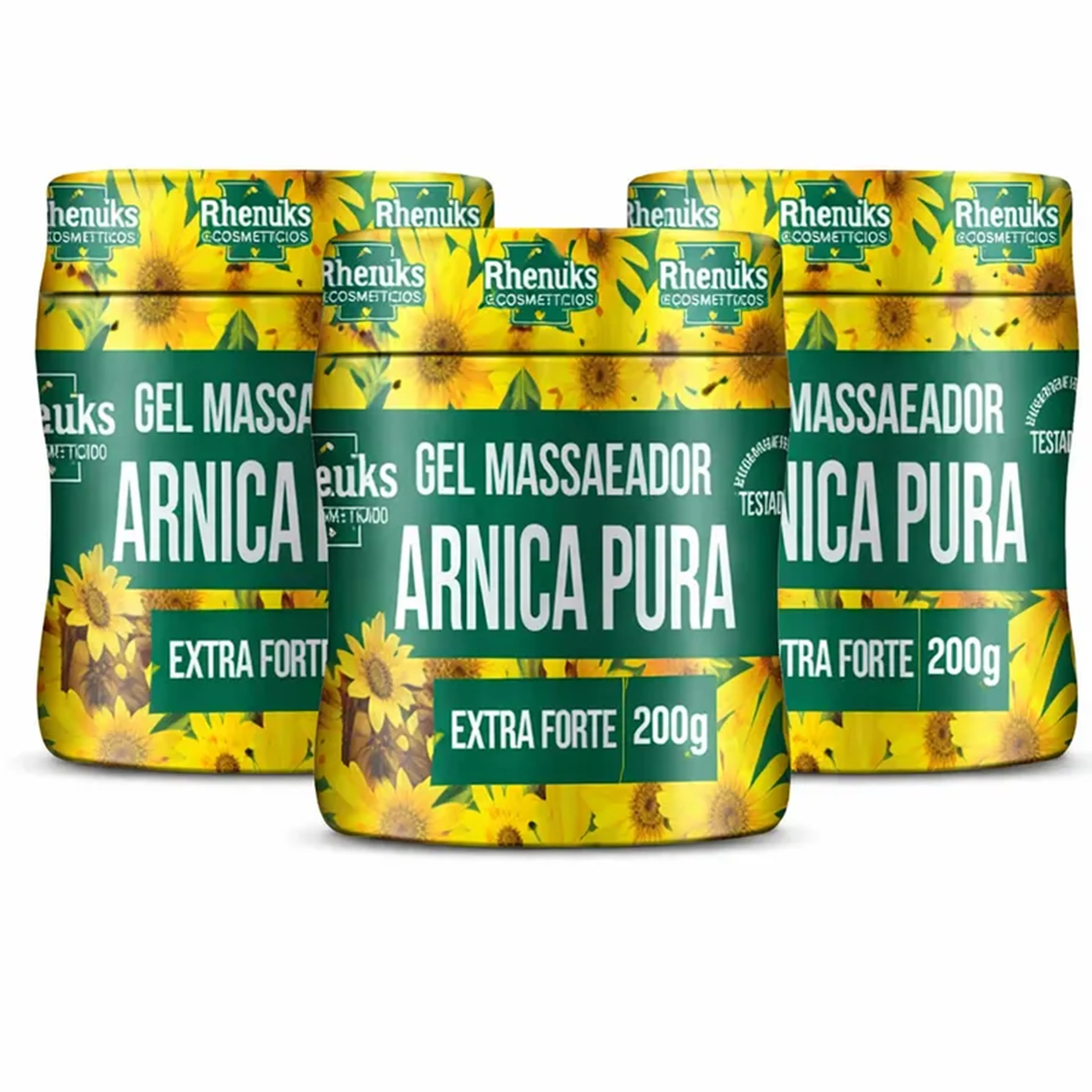 Kit 3 Gel Massageador Arnica Pura Extra Forte 200g Fragrância Me imagem