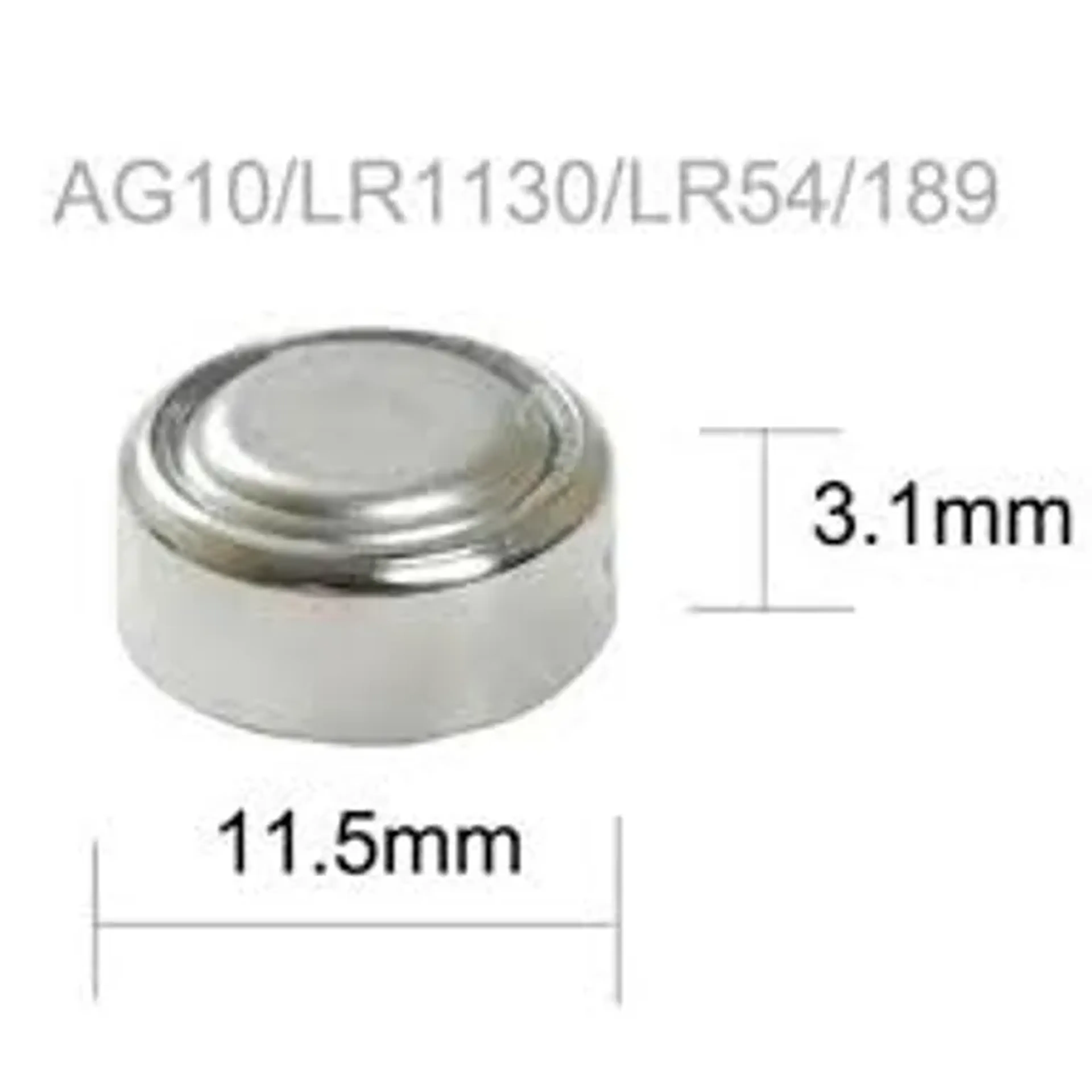 Bateria Alcalina LR54, LR1130, AG10 imagem