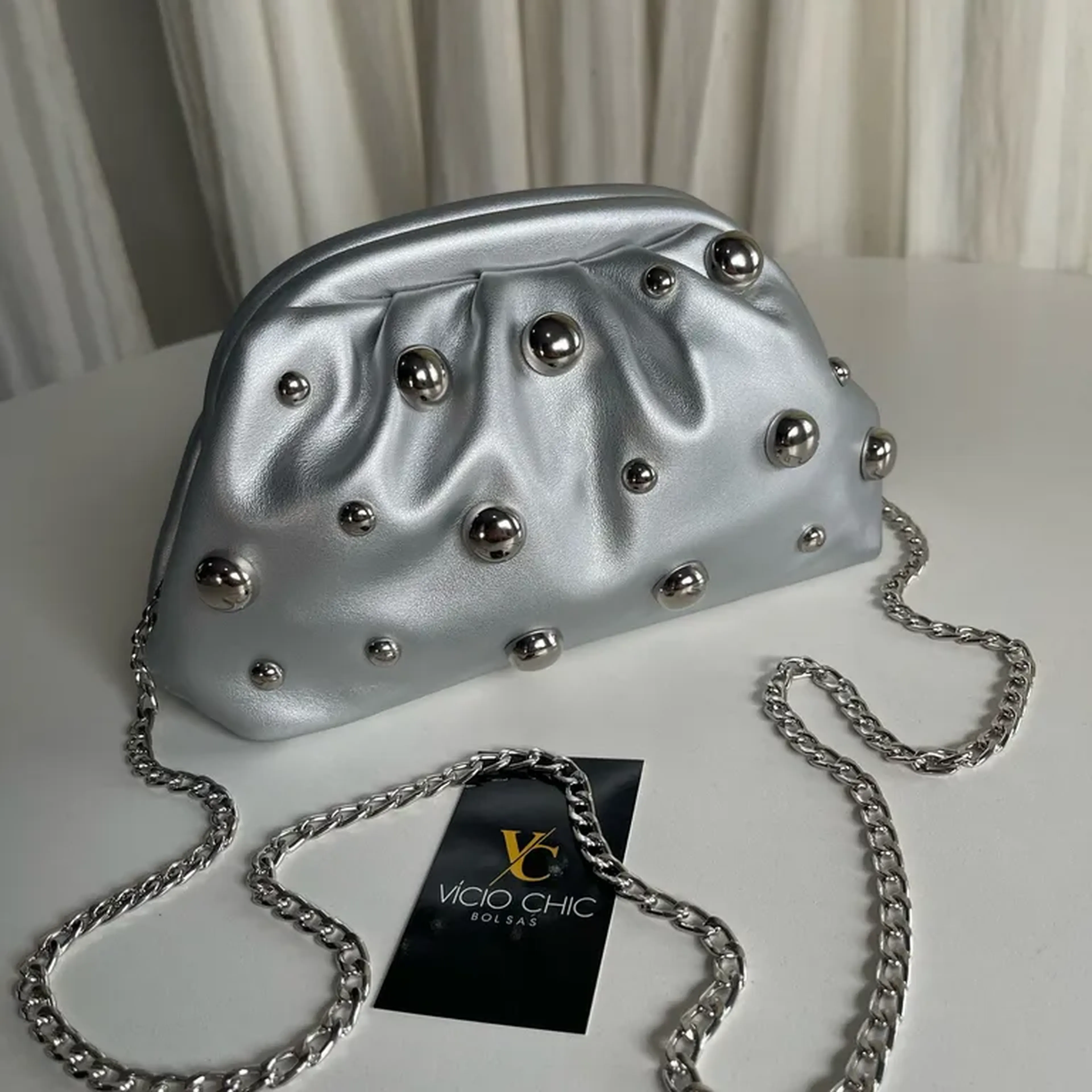 Bolsa Esferas P prata imagem