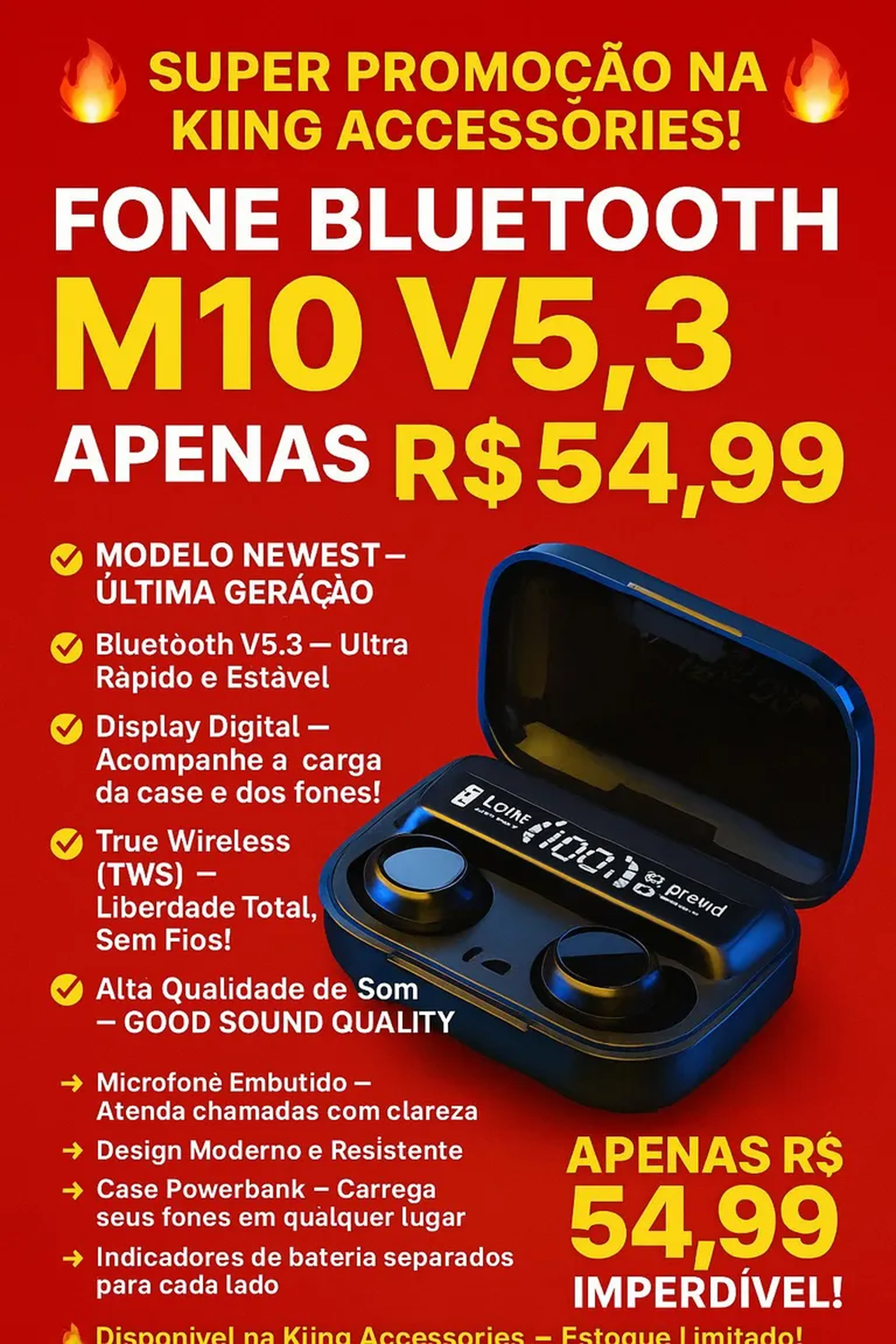 FONE DE OUVIDO M10 imagem