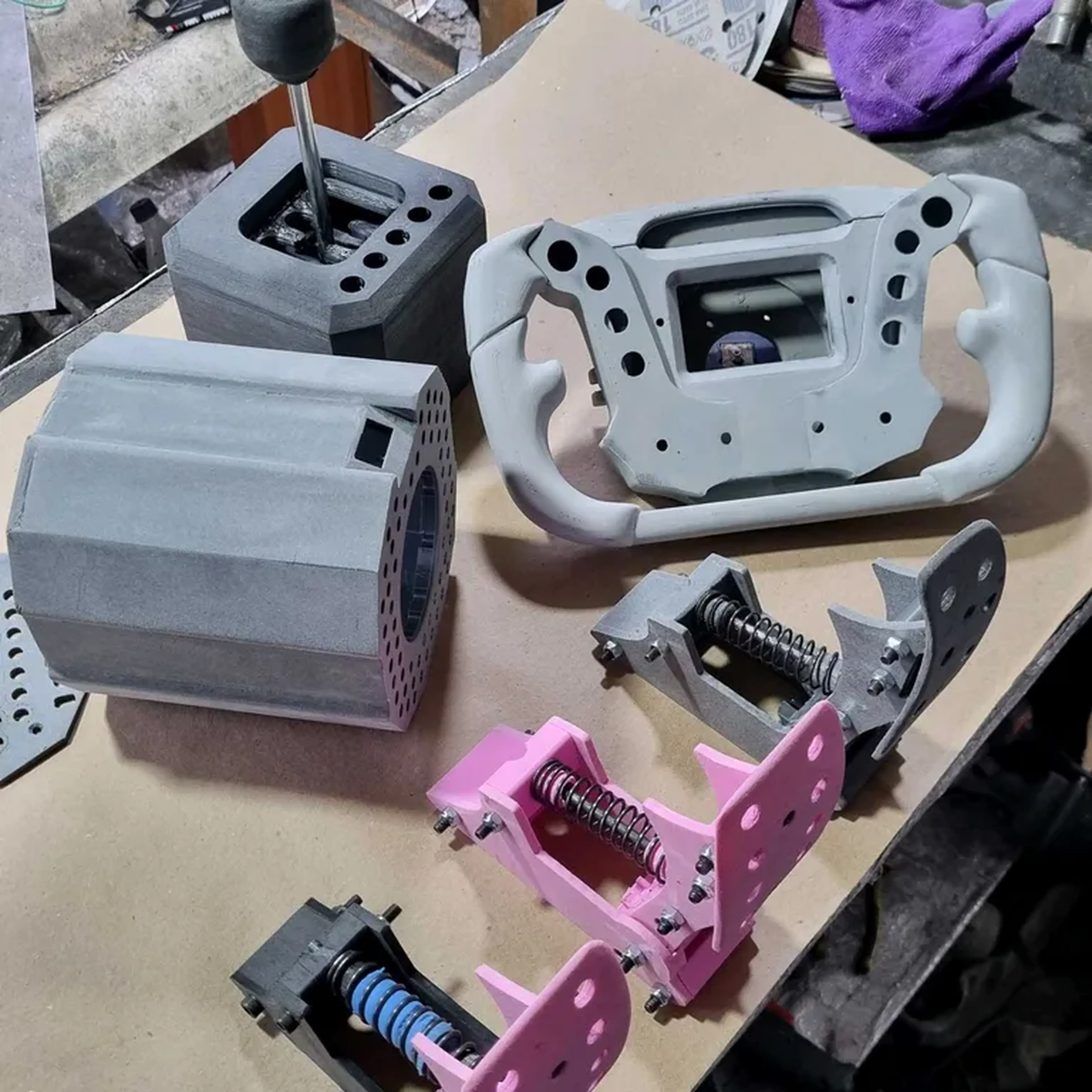 kit 3d e pedais metal para montagem imagem