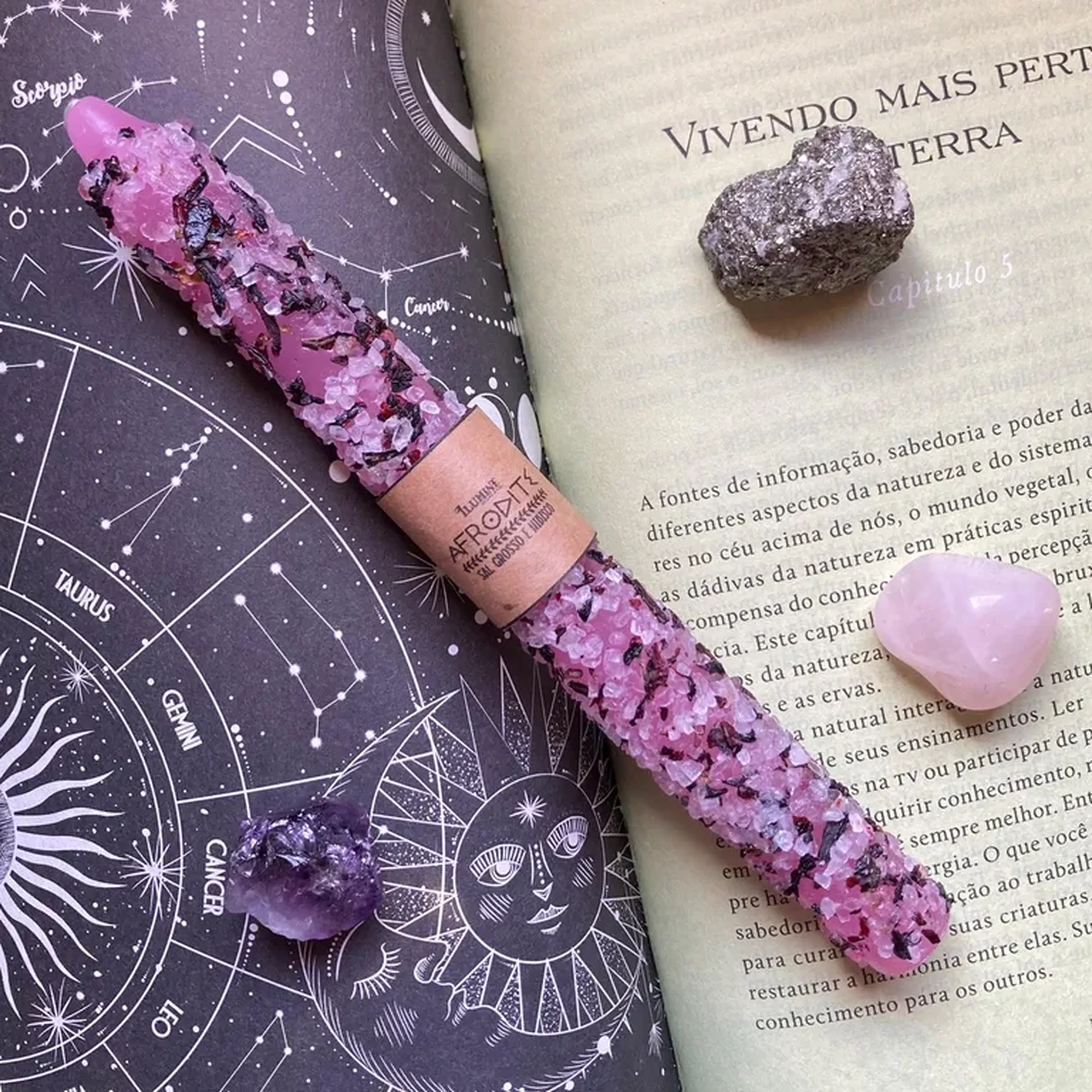 Vela de Afrodite - Rosa com Hibisco imagem