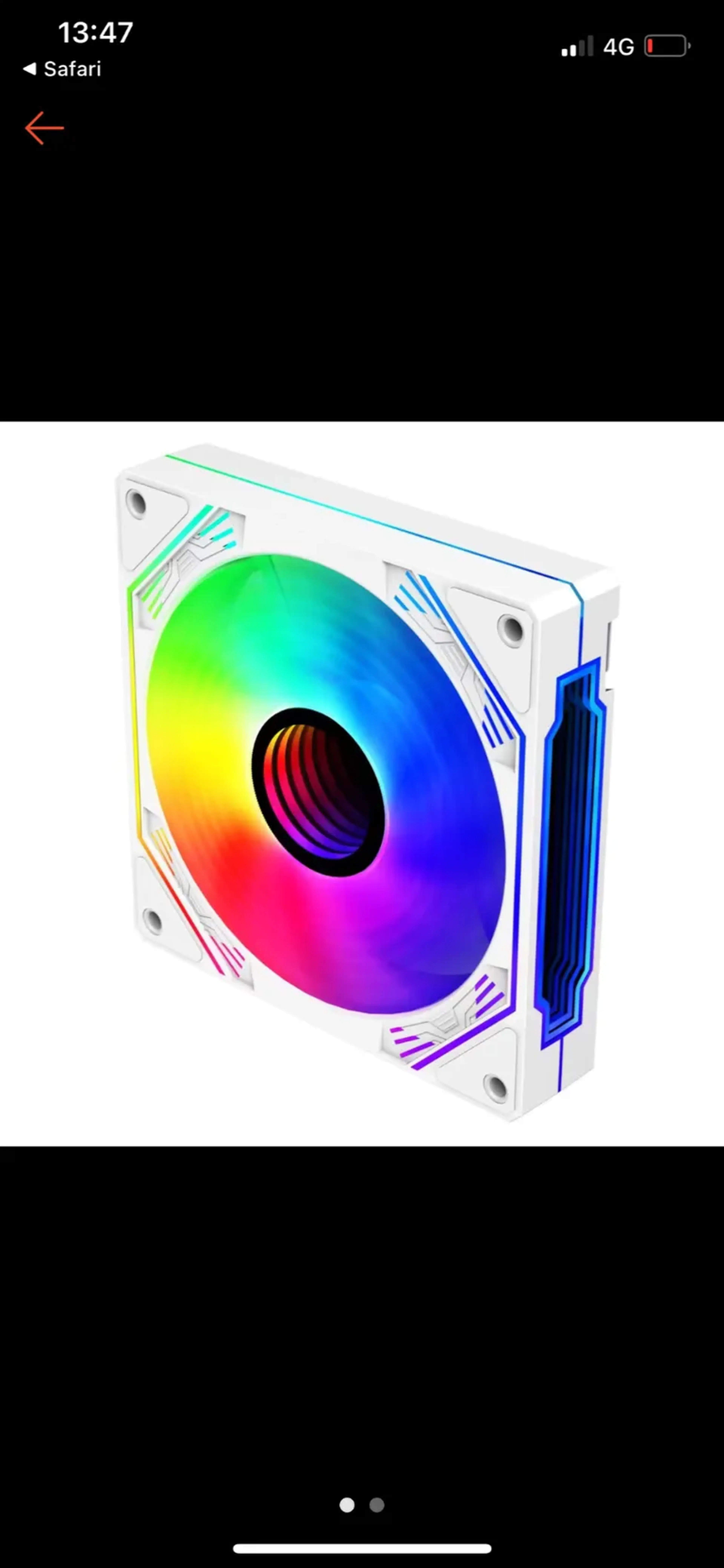 FAN COOLER 120mm ARGB 6 pino 12X12CM BRANCO imagem